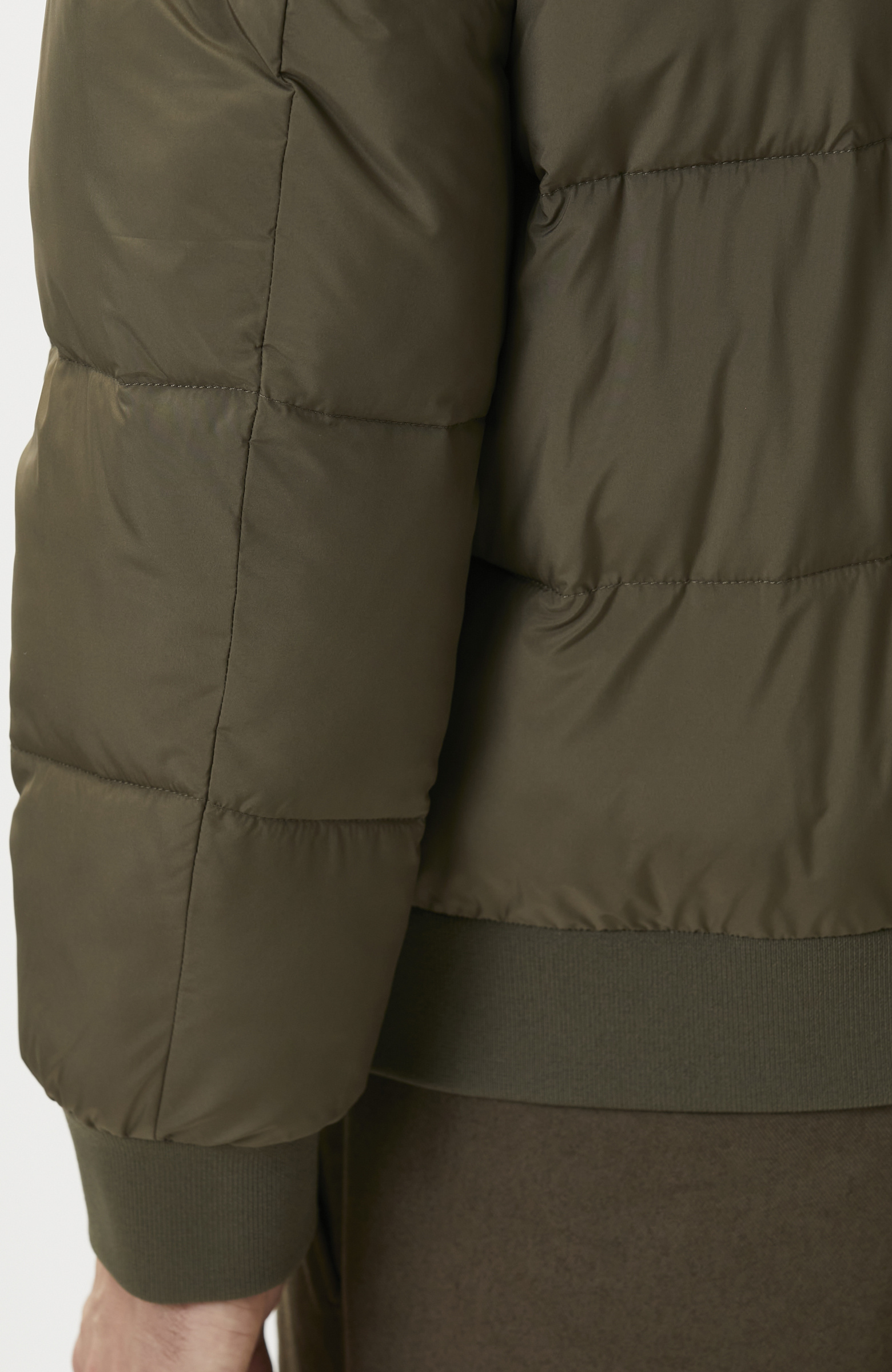 Haki Polo Yaka Çıtçıtlı Mont