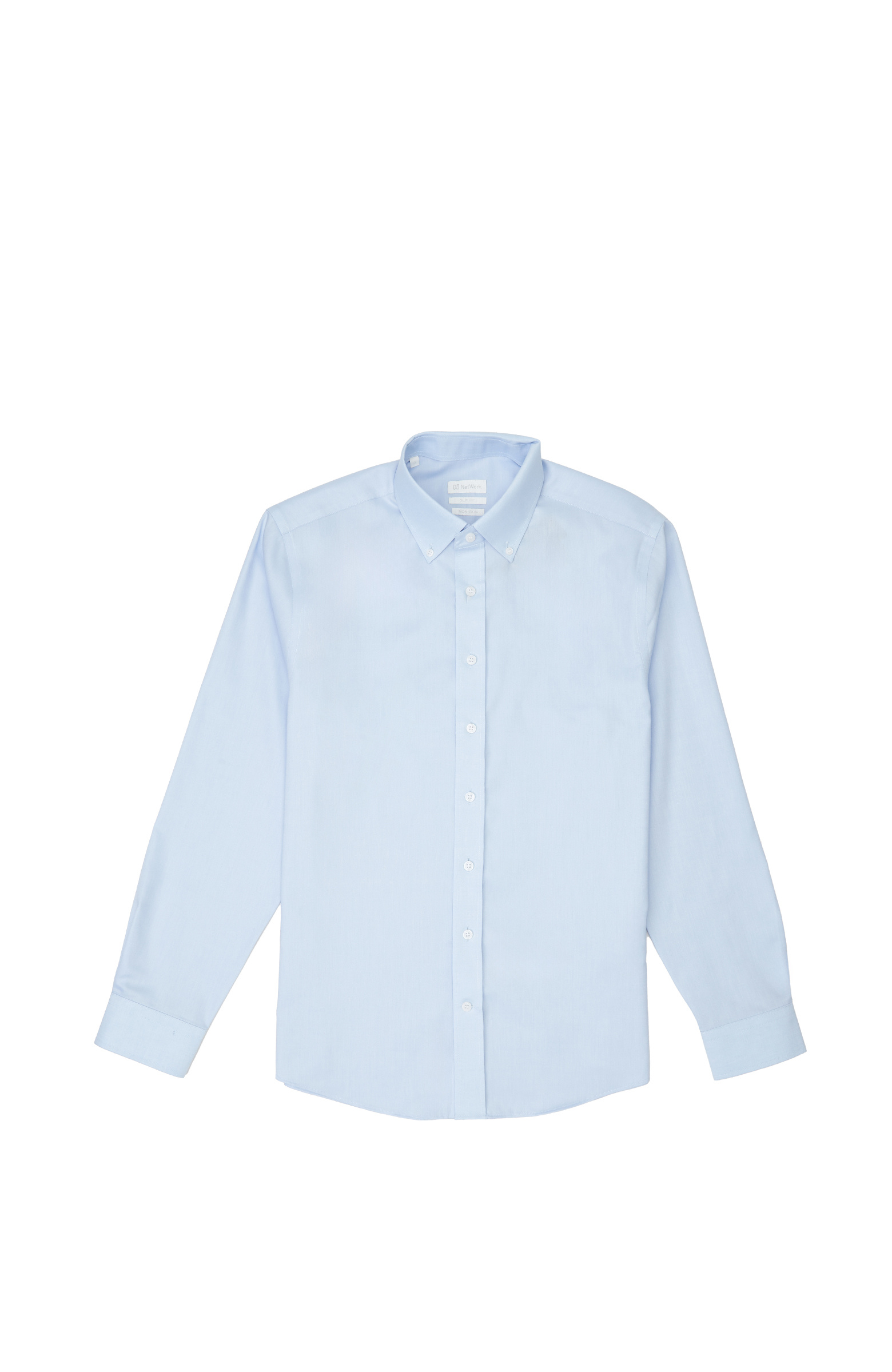 Non-Iron Mavi Düğmeli Yaka Oxford Gömlek