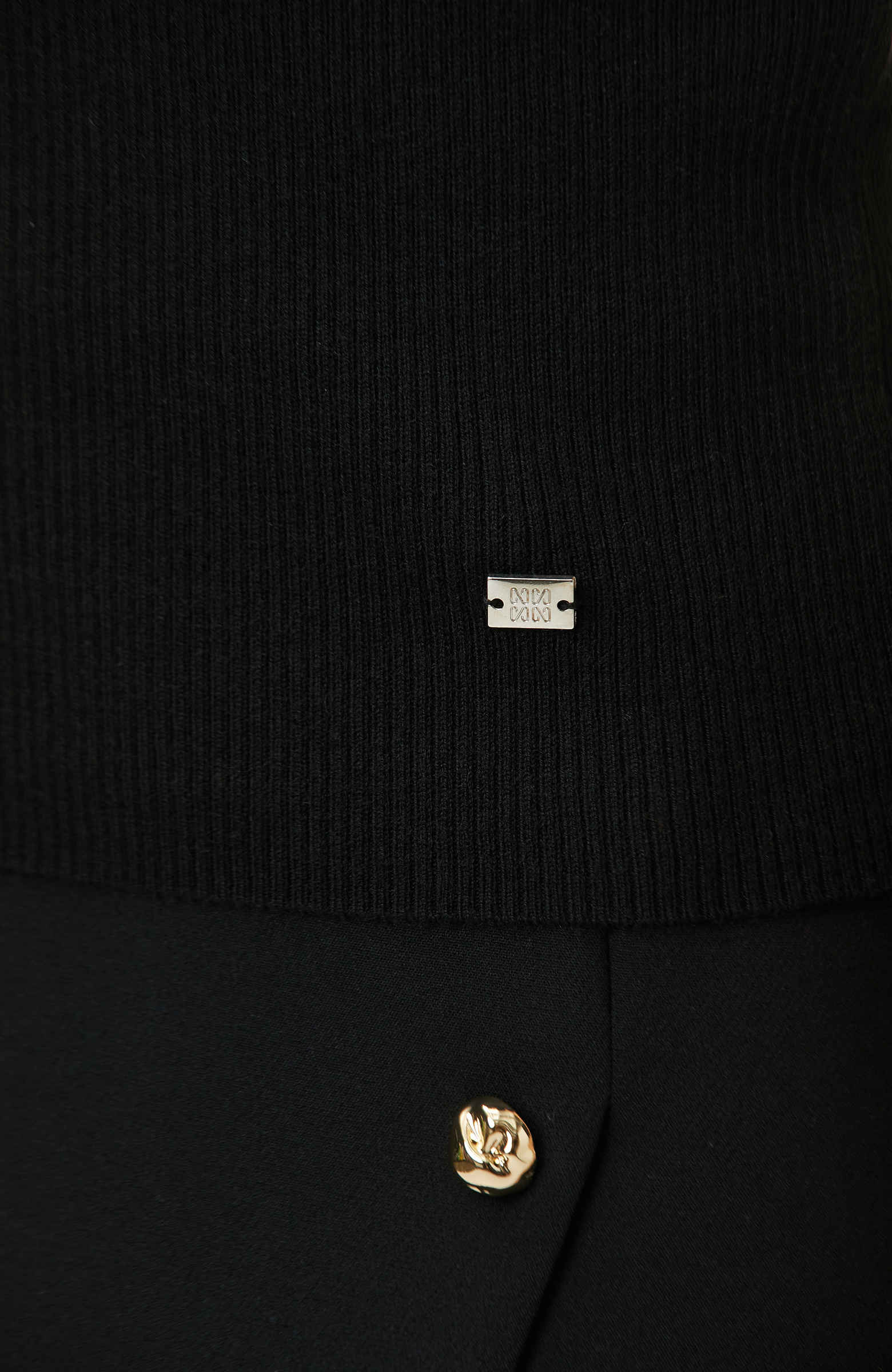 Black Polo Basic Wool Blend Knitwear Sweater
