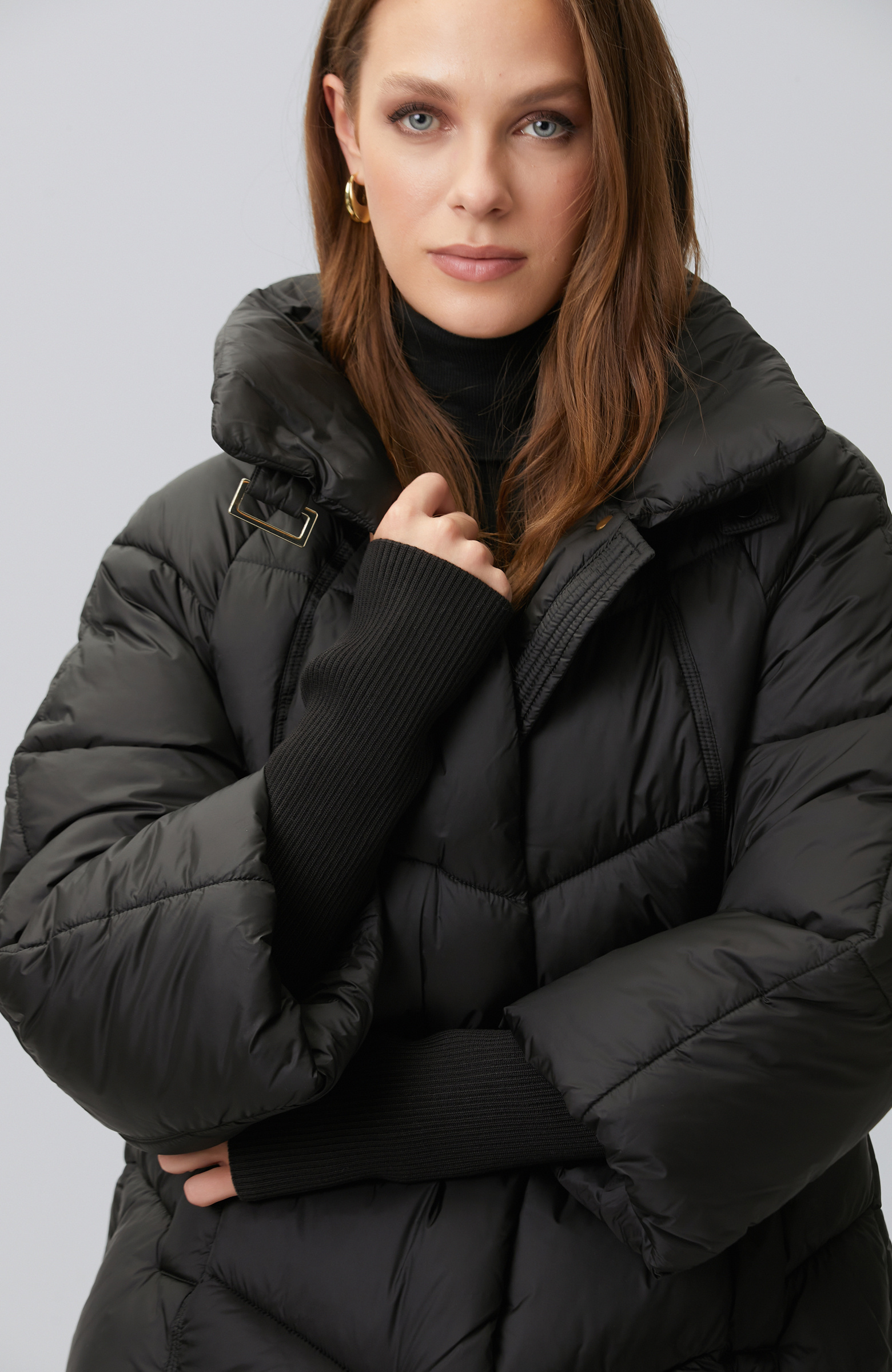 Black Oversize Puffer Coat
