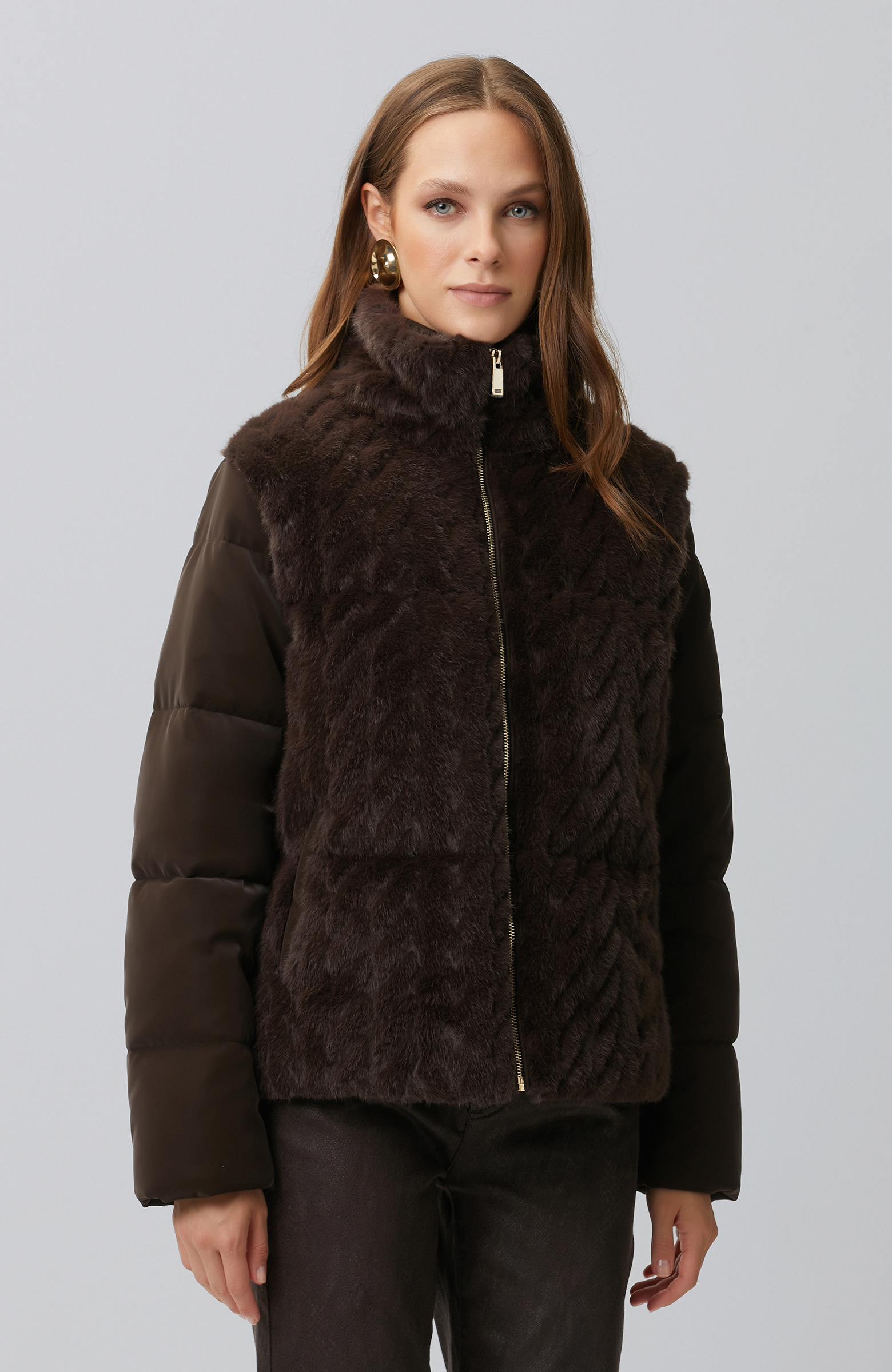 Brown Faux Fur Coat