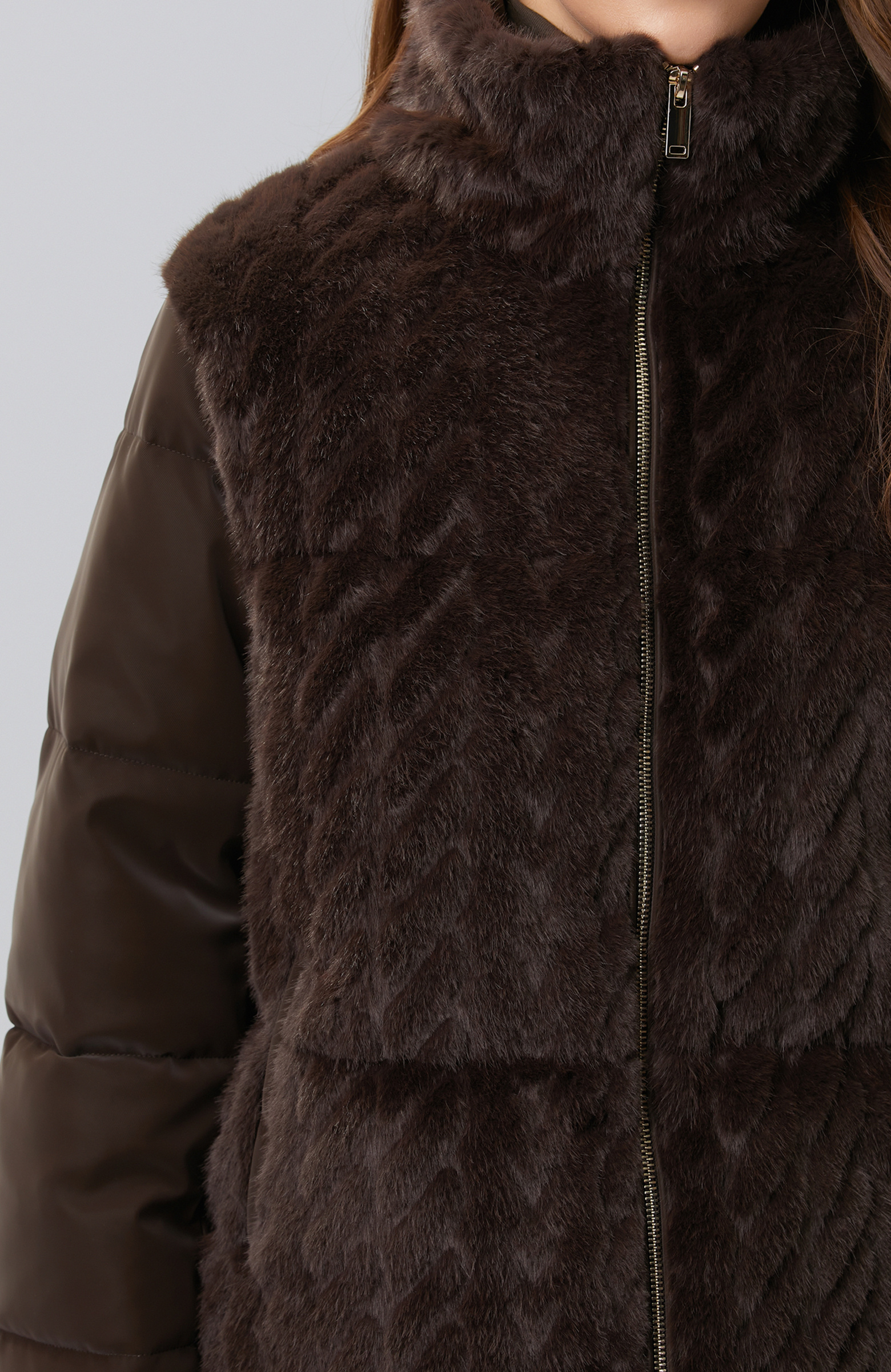 Brown Faux Fur Coat