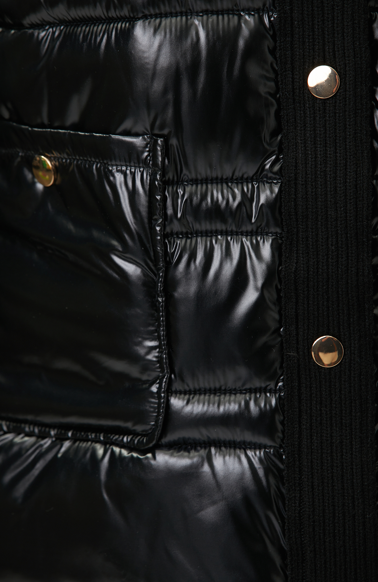 Black Sleeves Knitwear Coat