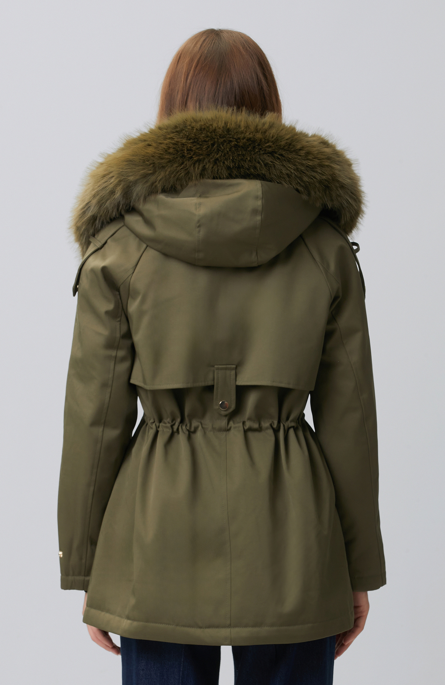 Khaki Hooded Coat