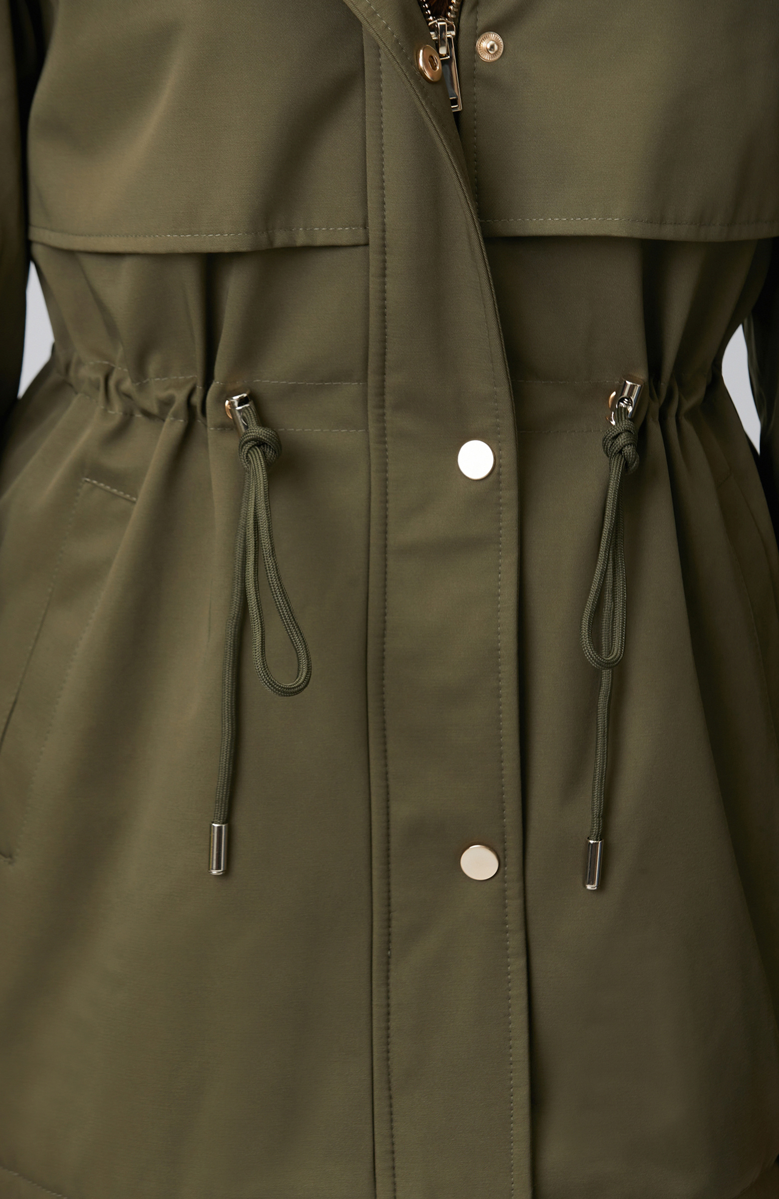 Khaki Hooded Coat