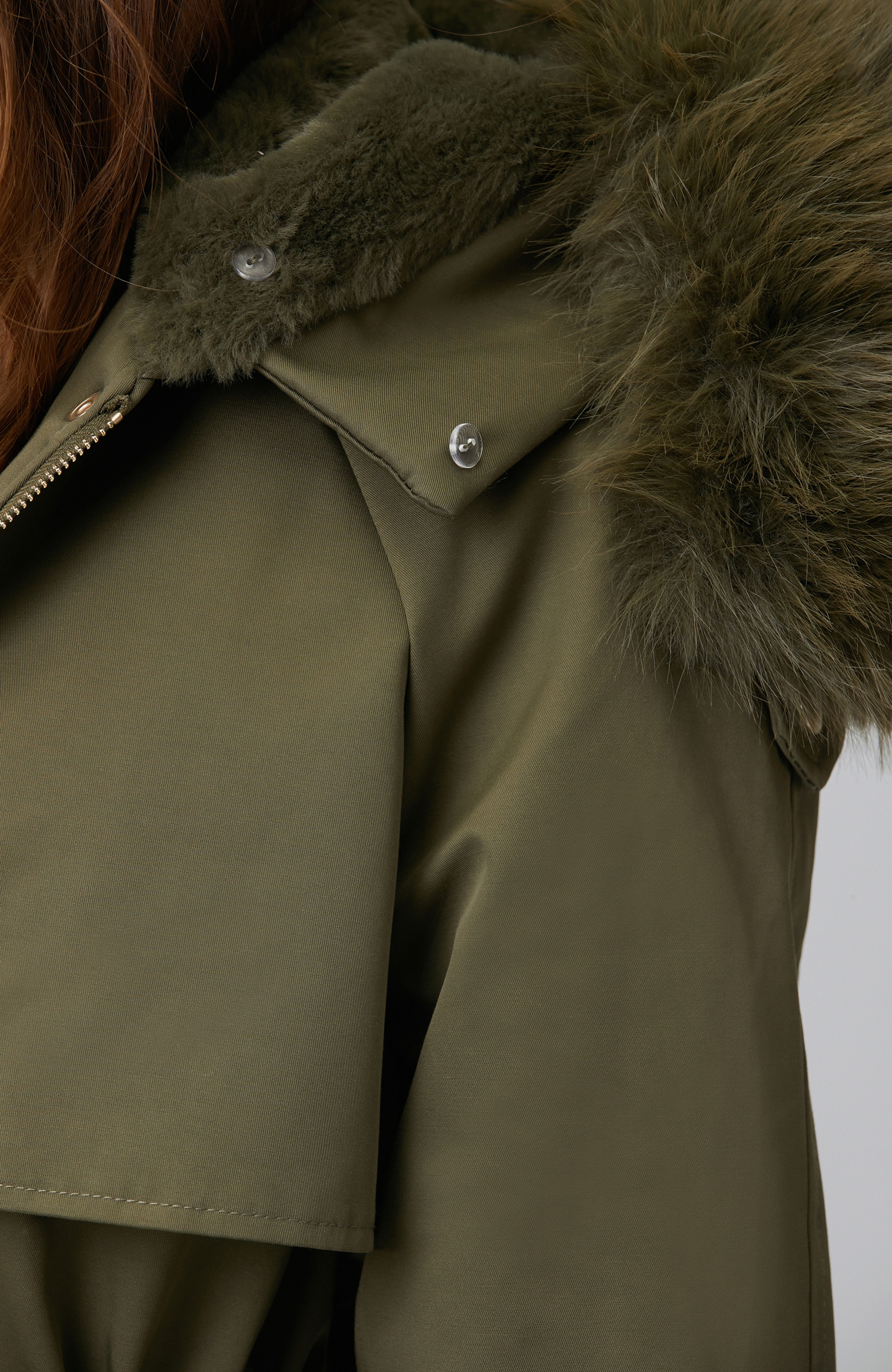 Khaki Hooded Coat