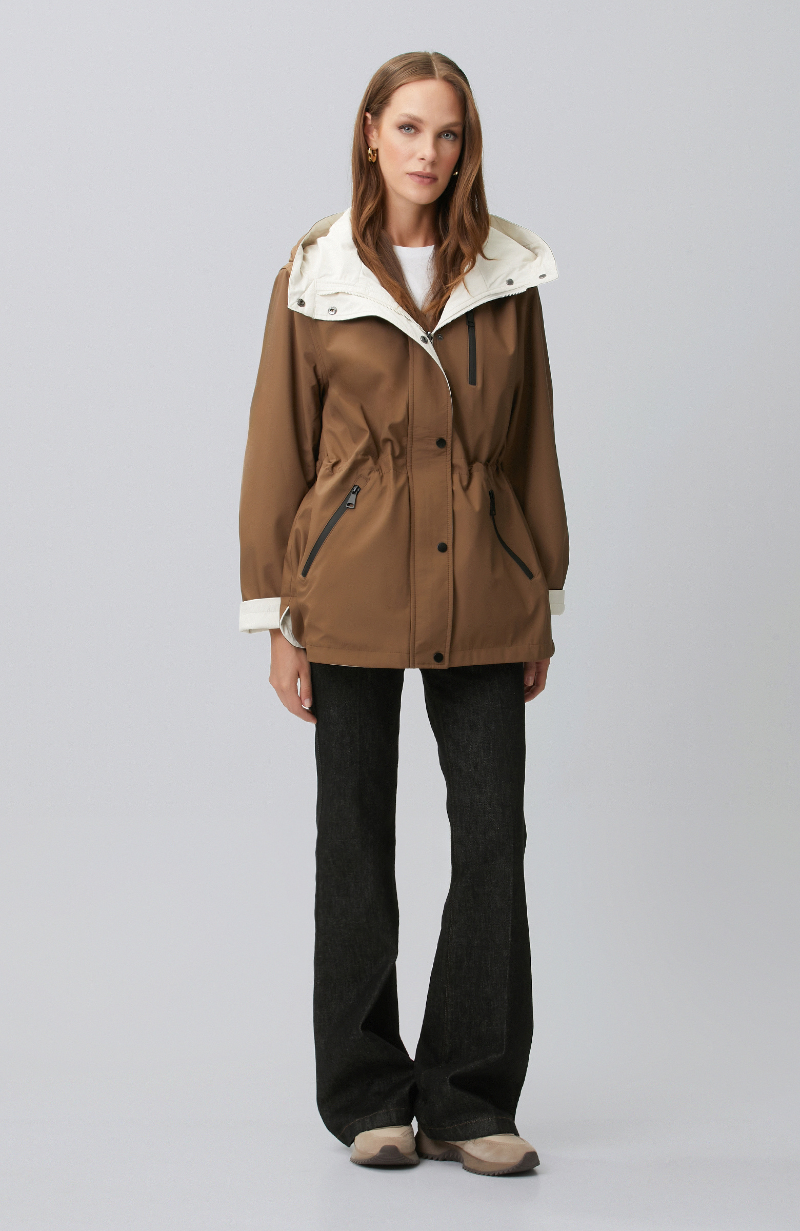Off White Brown Double-Sided Coat