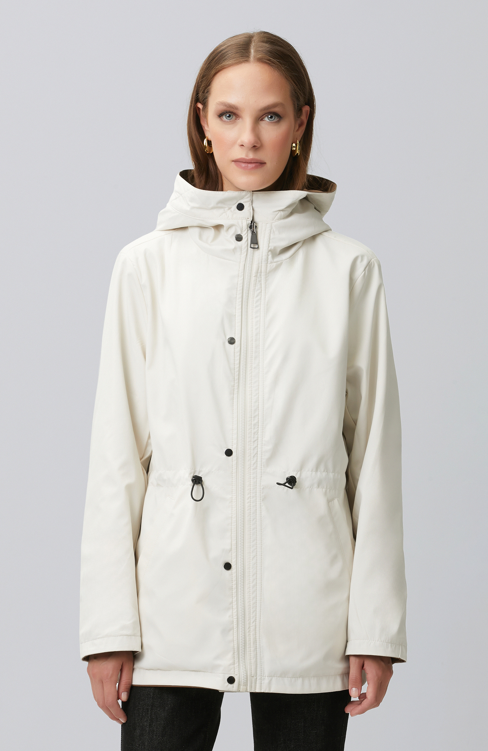 Off White Brown Double-Sided Coat