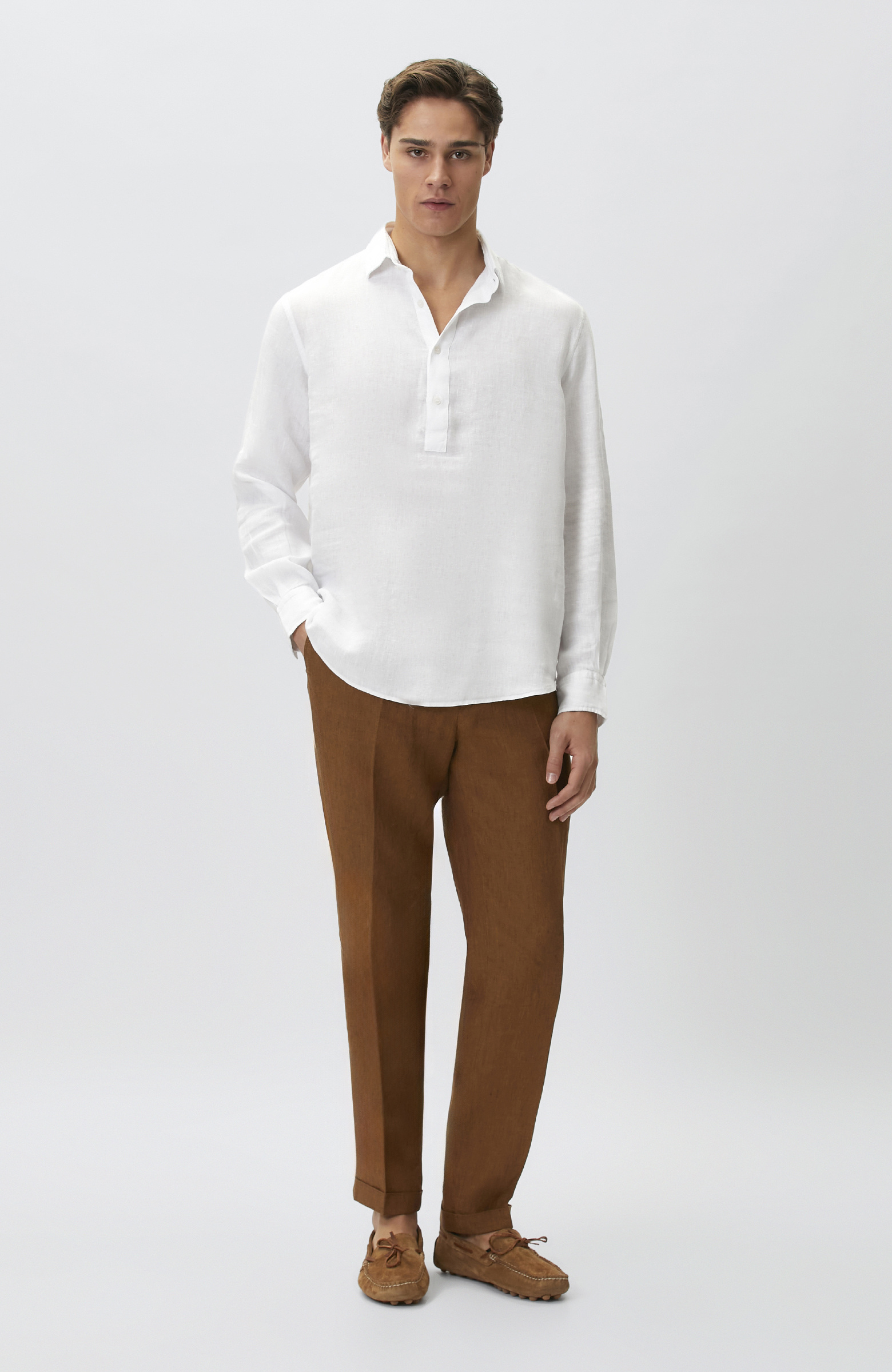 Tütün Keten Jogger Pantolon