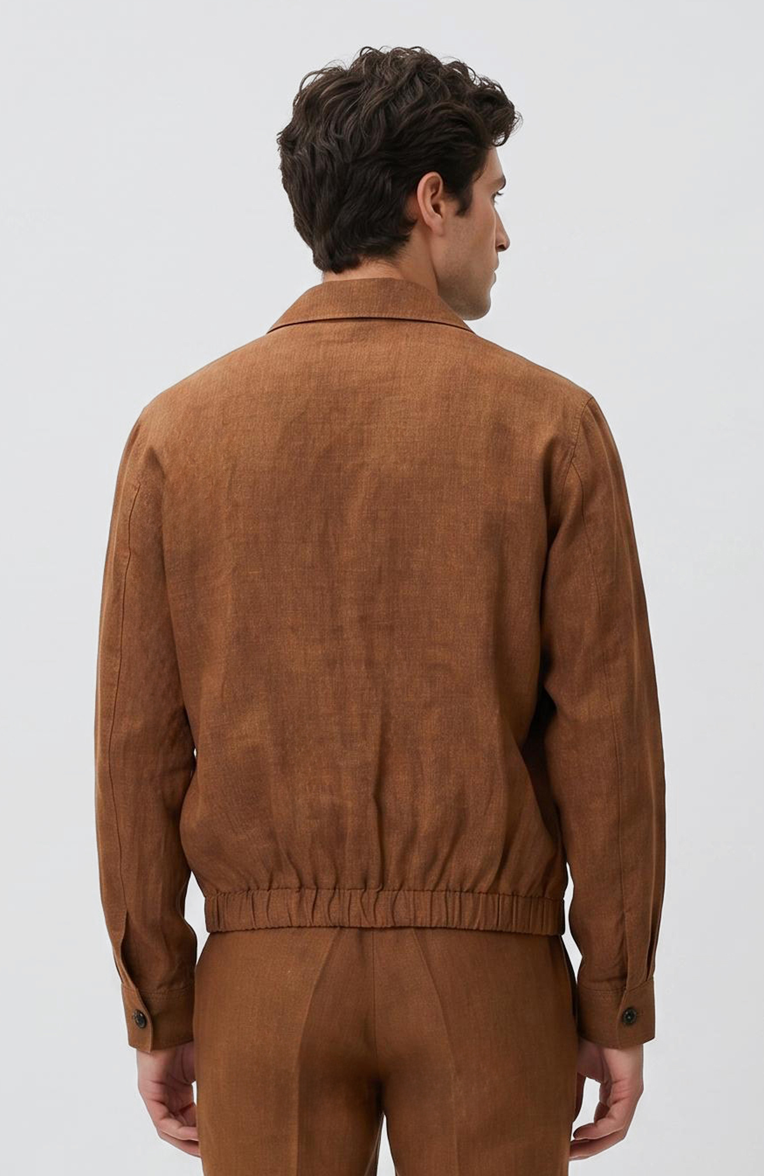 Tobacco Linen Outer Shirt