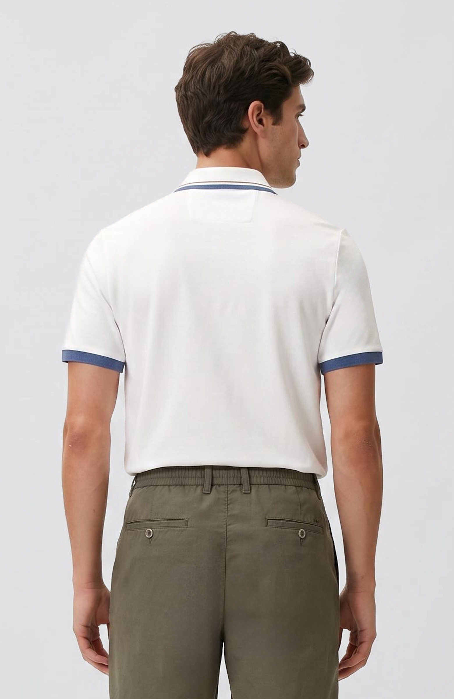 Ekru Polo Yaka Pike T-shirt
