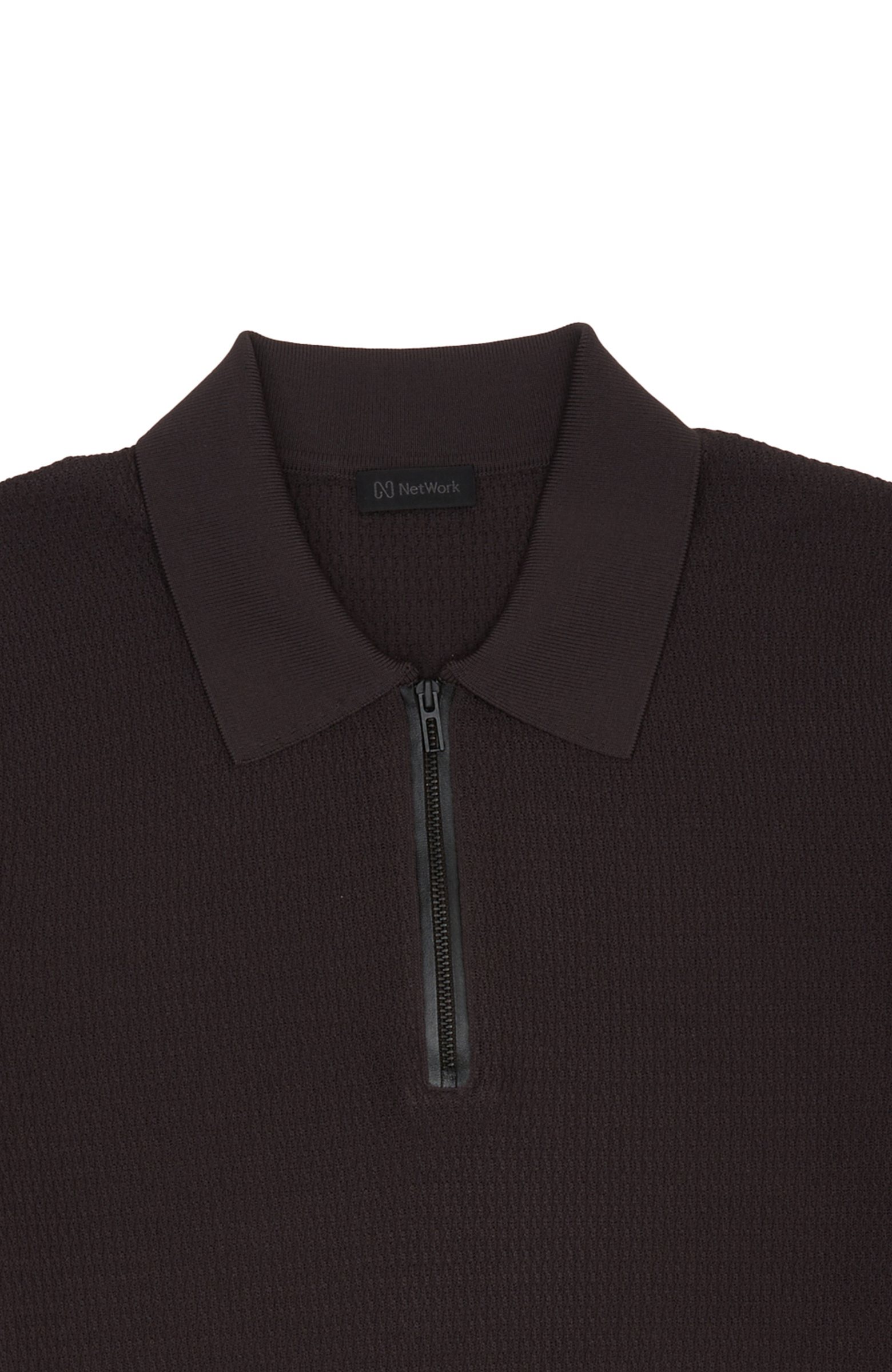 Brown Polo Rayon Knitwear Sweater