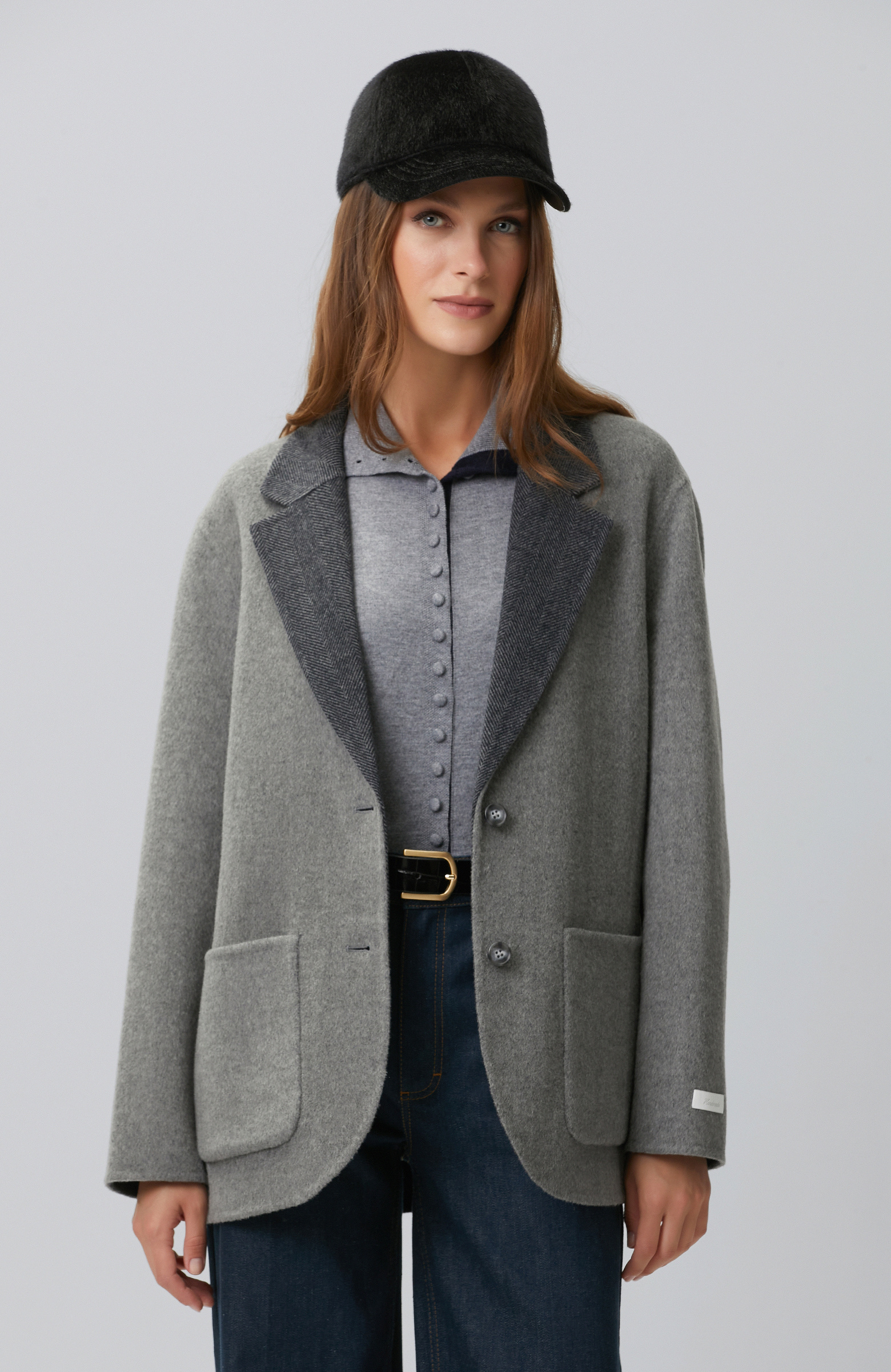 Limited Anthracite Wool Blend Double Sided Jacket