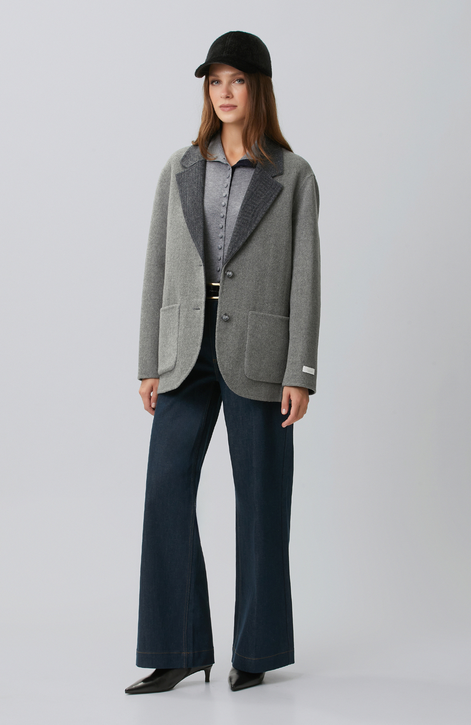Limited Anthracite Wool Blend Double Sided Jacket