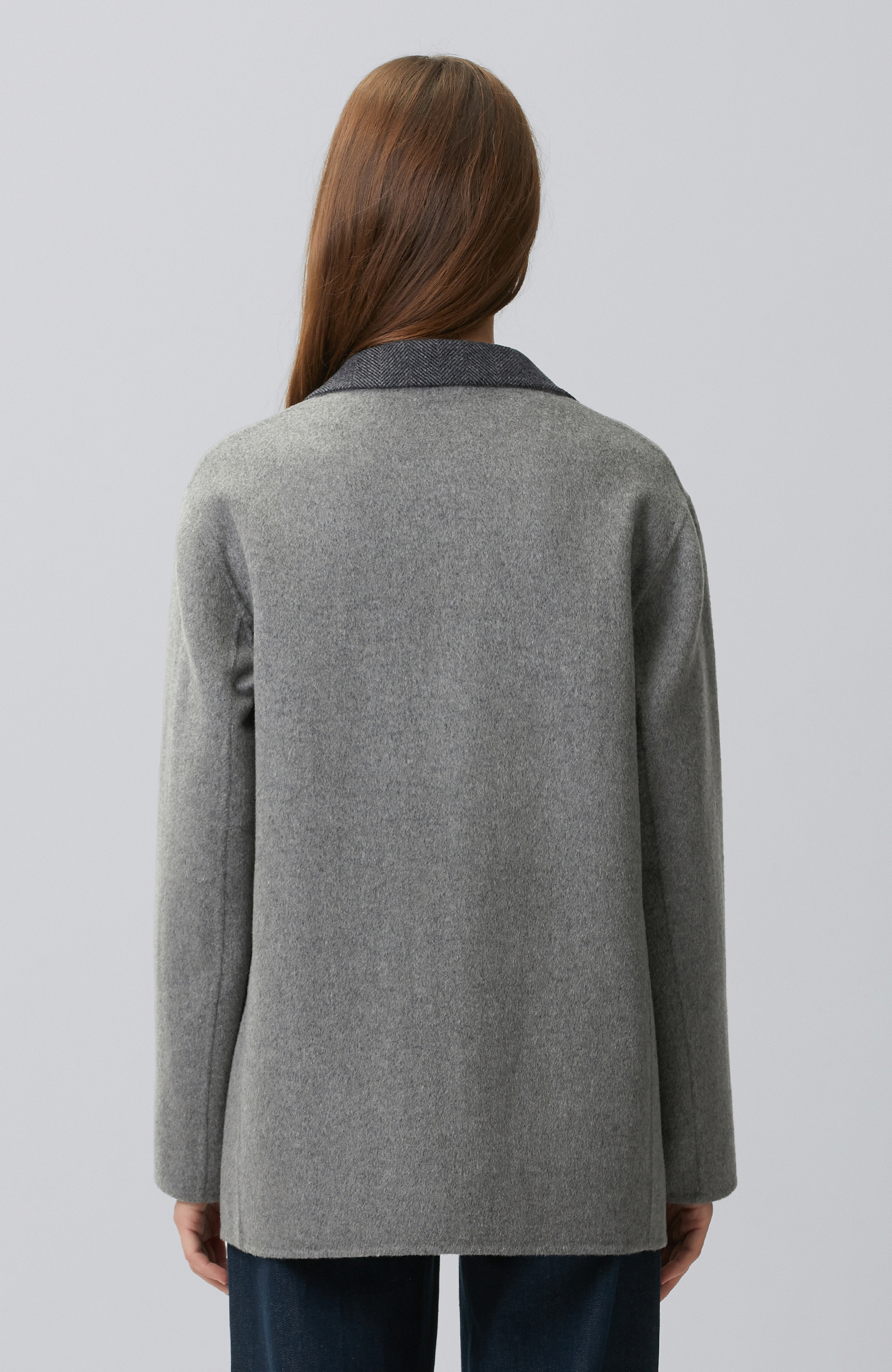 Limited Anthracite Wool Blend Double Sided Jacket