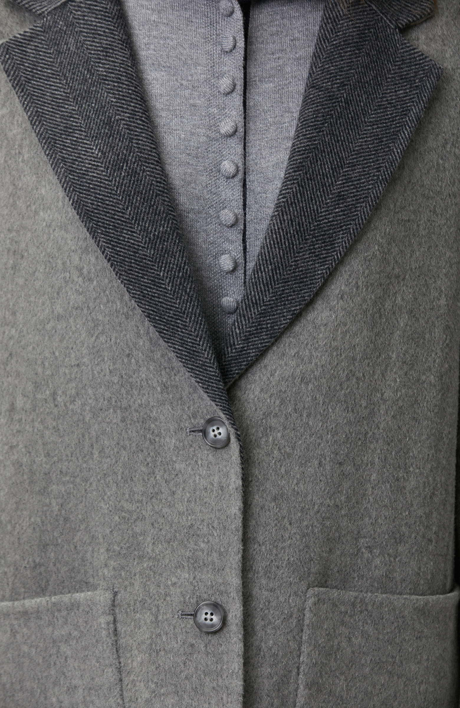 Limited Anthracite Wool Blend Double Sided Jacket