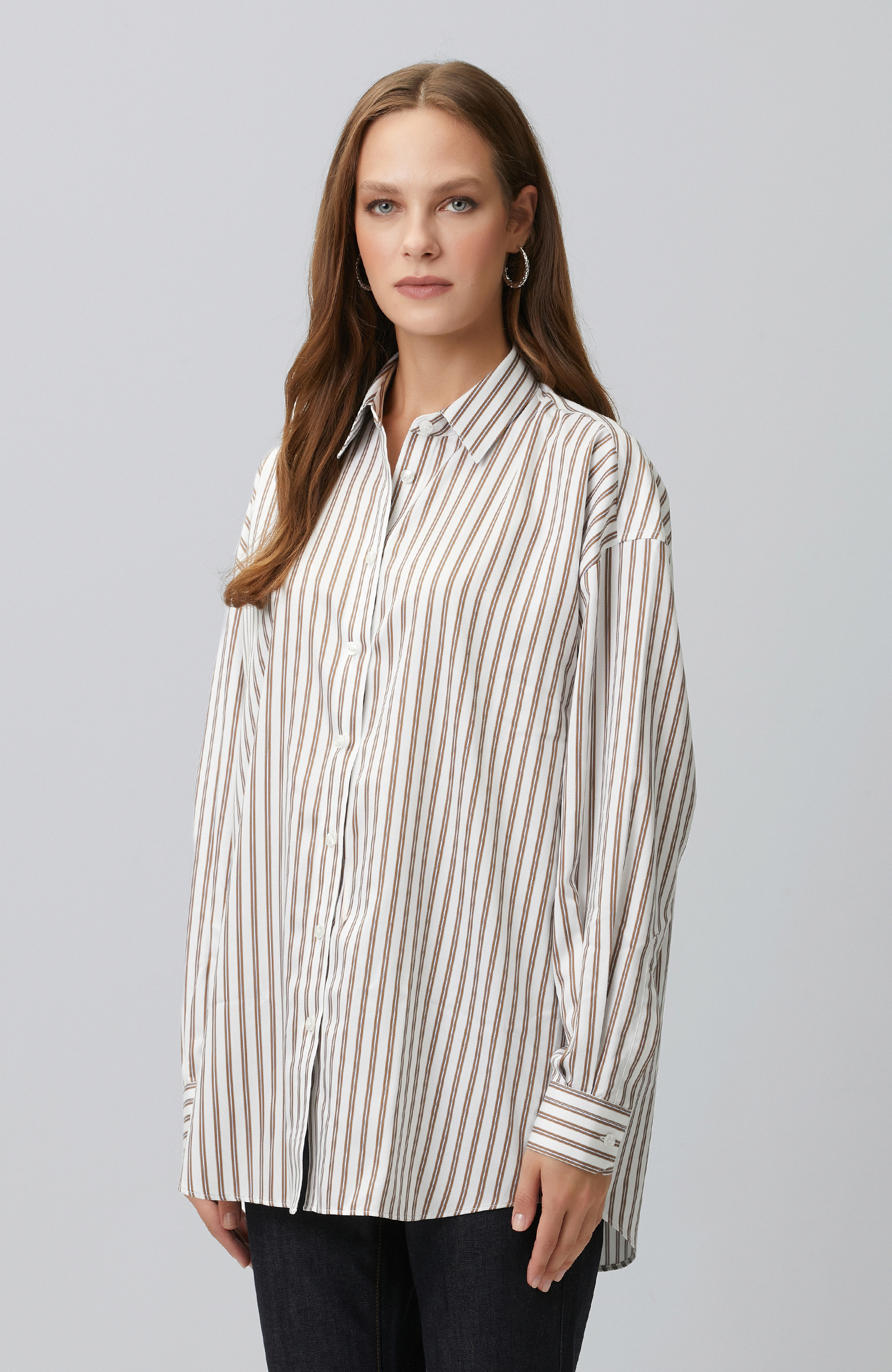 Camel Ekru Non-Iron Gömlek
