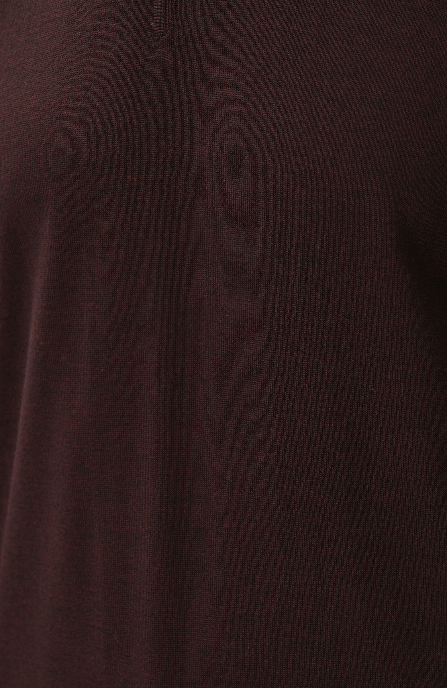 Bordo Polo Yaka Yün Karışımlı Triko Kazak