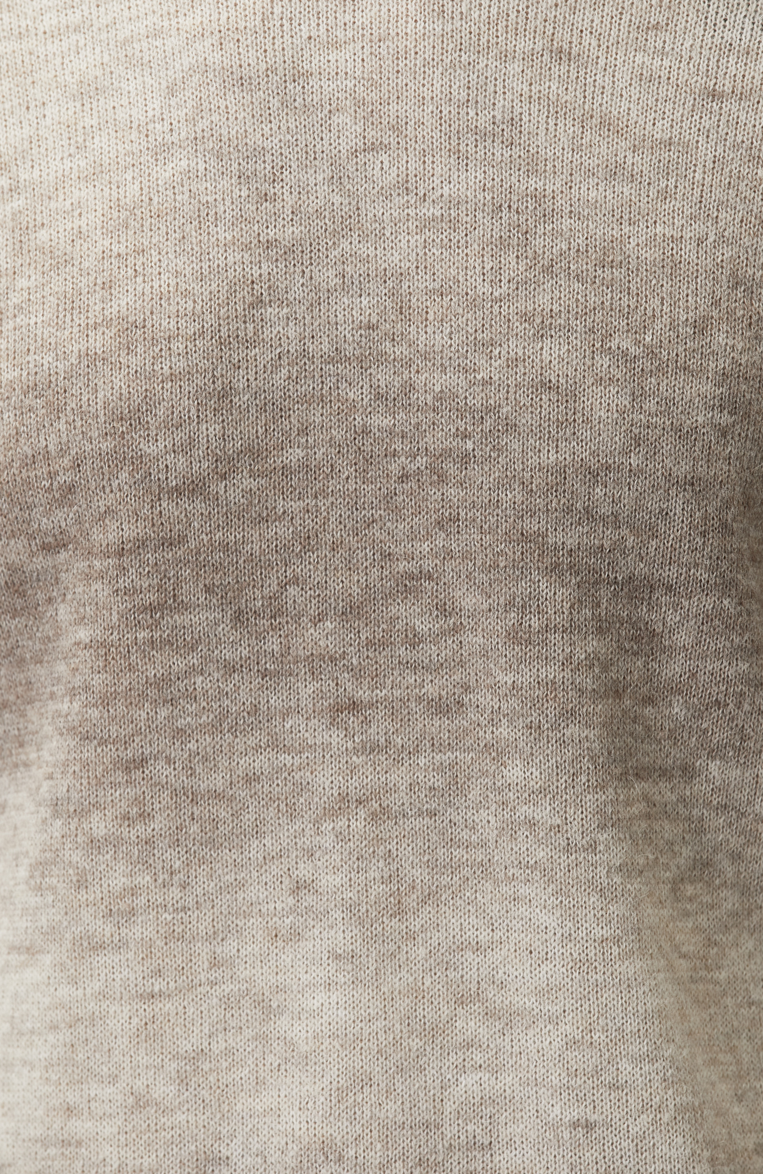 Bej Alpaca Karışımlı Desenli Triko Kazak