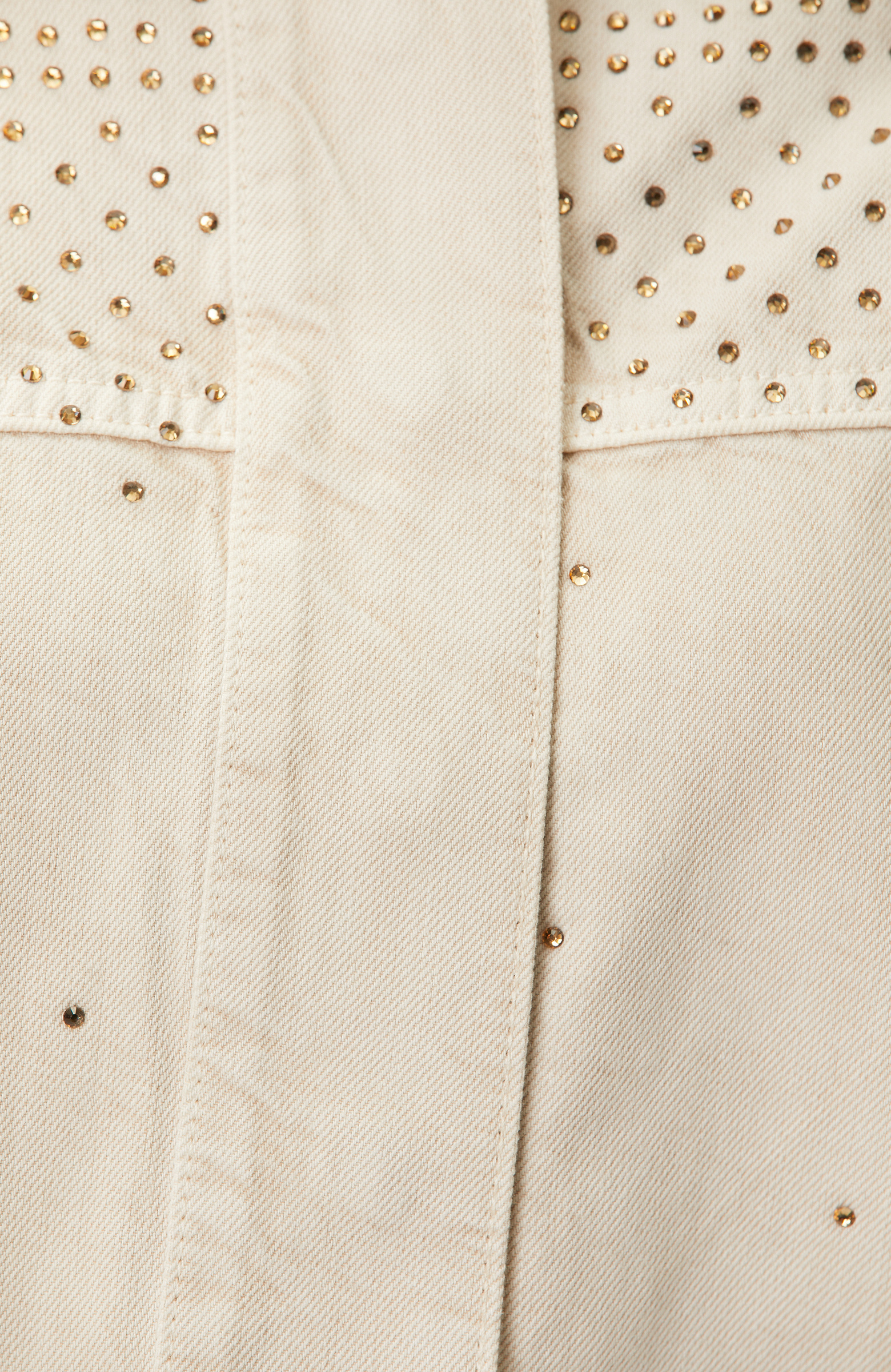 Bej Hotfixli Denim Mont