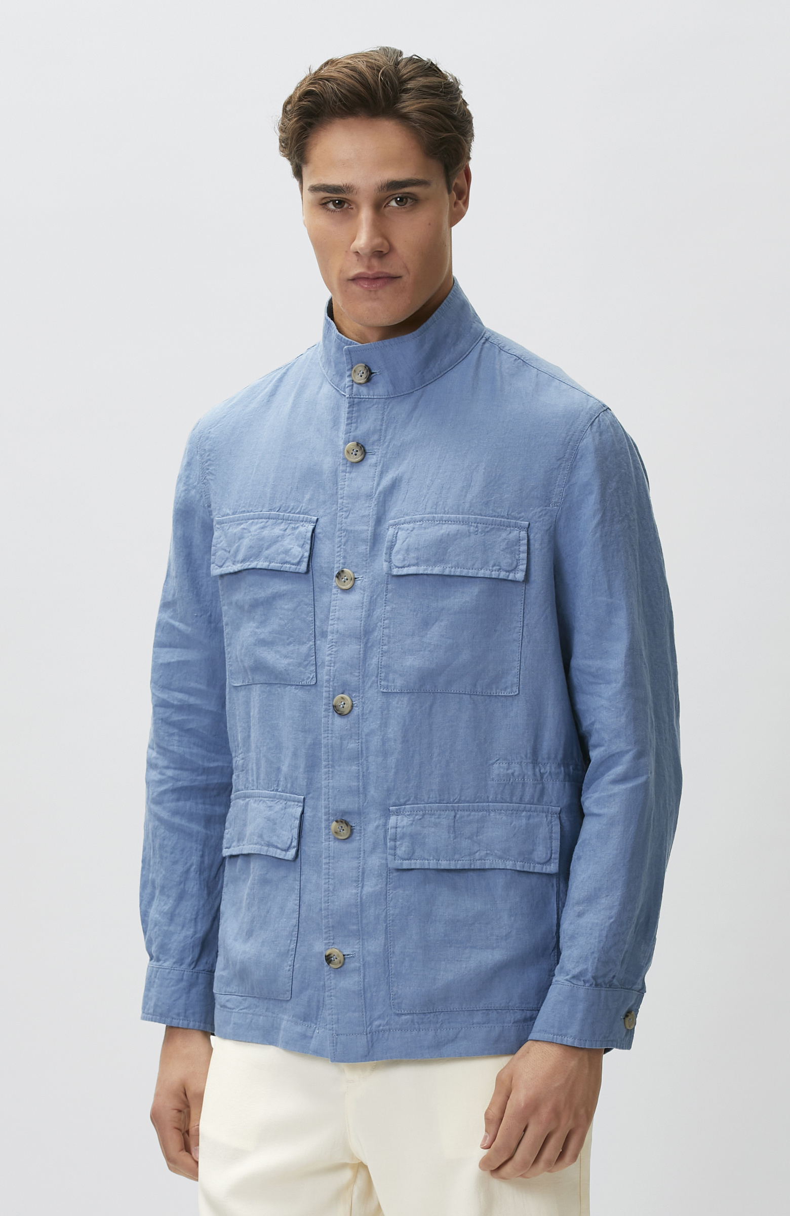 Mavi Keten Coat Ceket