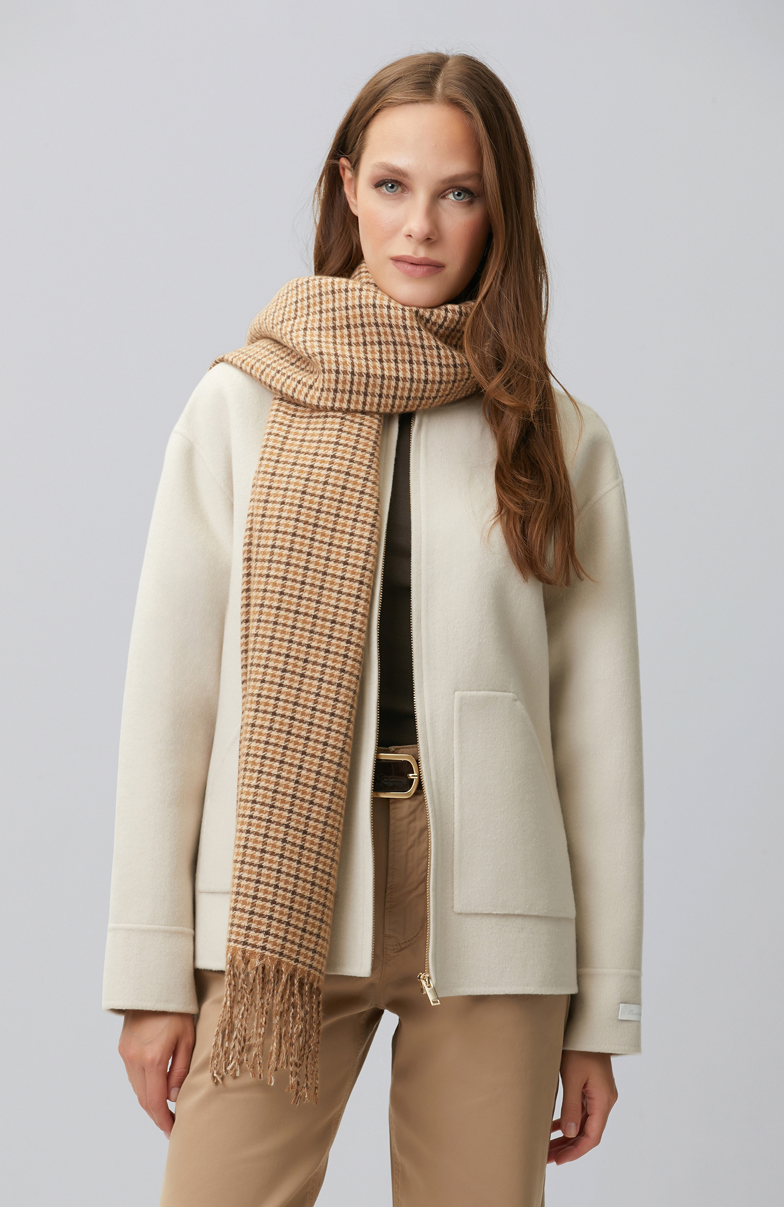 Brown Patterned Women's Shawl
