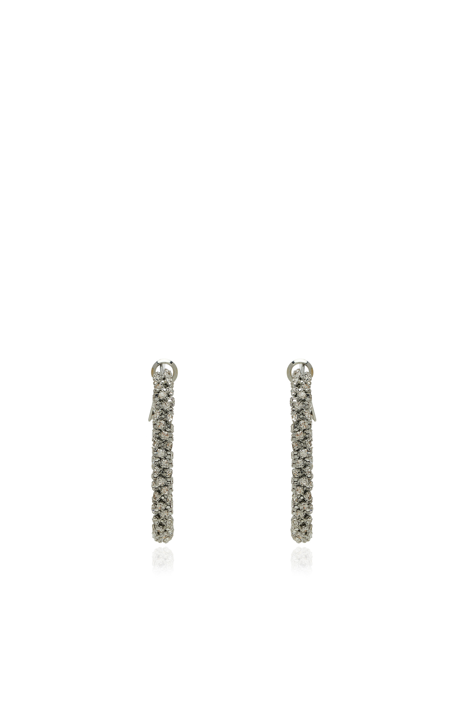 Silver Taş Detaylı Küpe