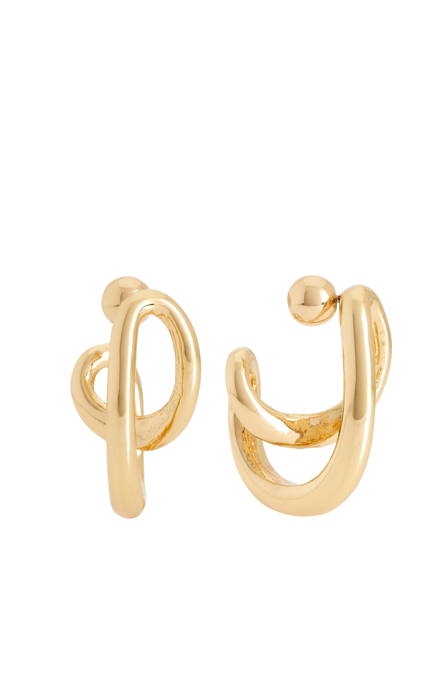 Gold Geometric Form Women's Earrings