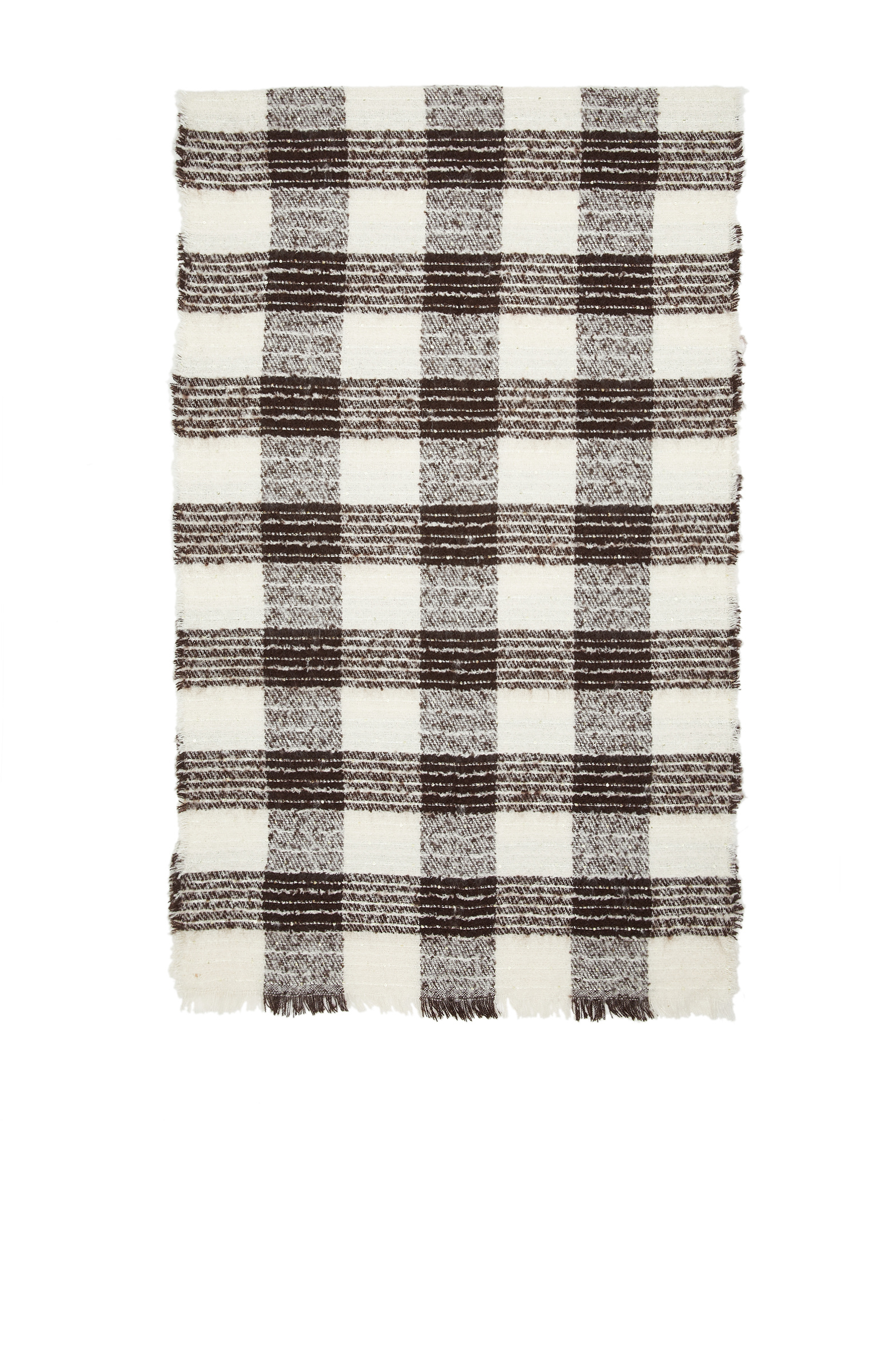 Brown Check Women's Shawl