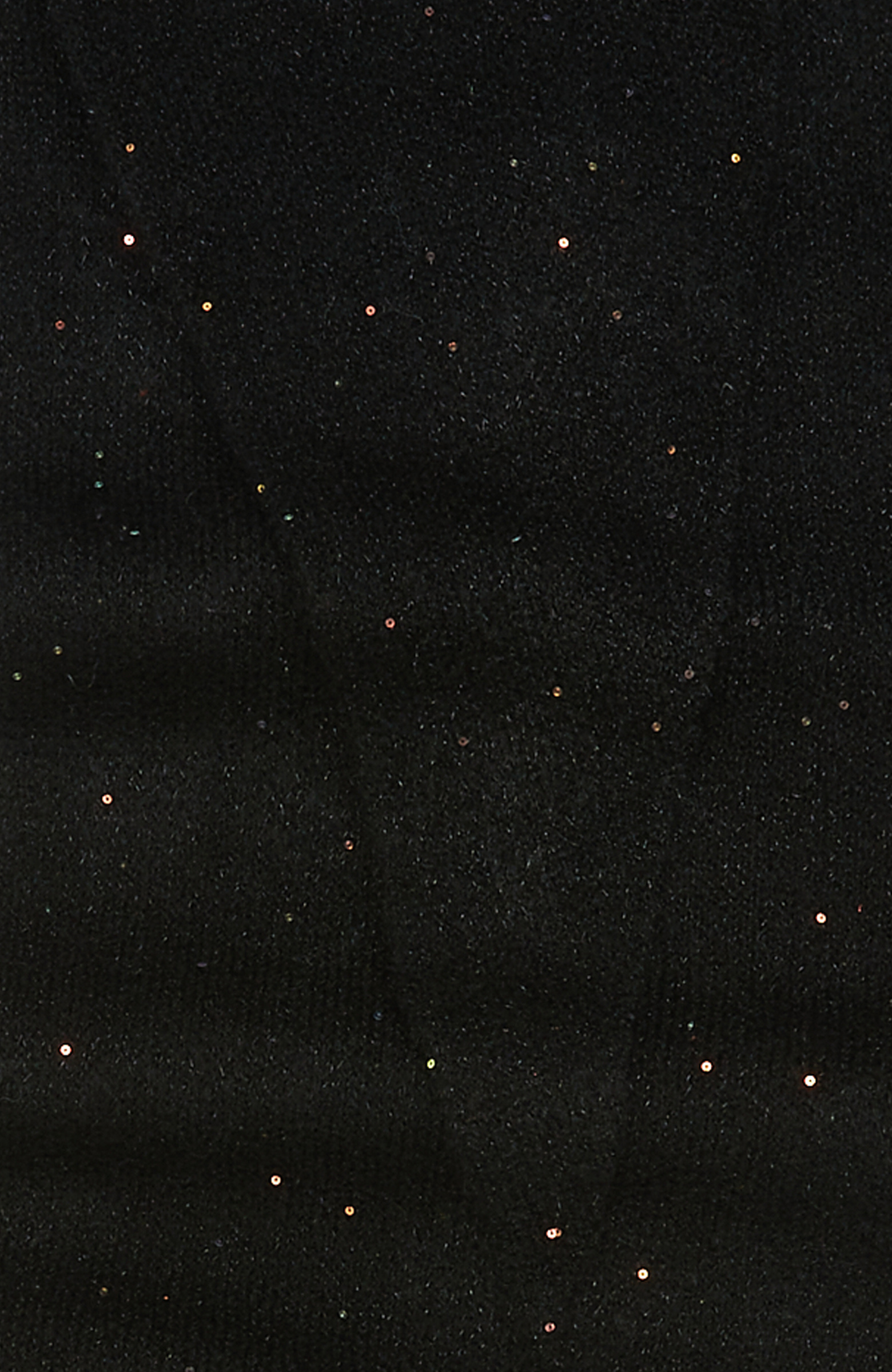 Black Gold Sequin Detailed Women's Knitted Scarf