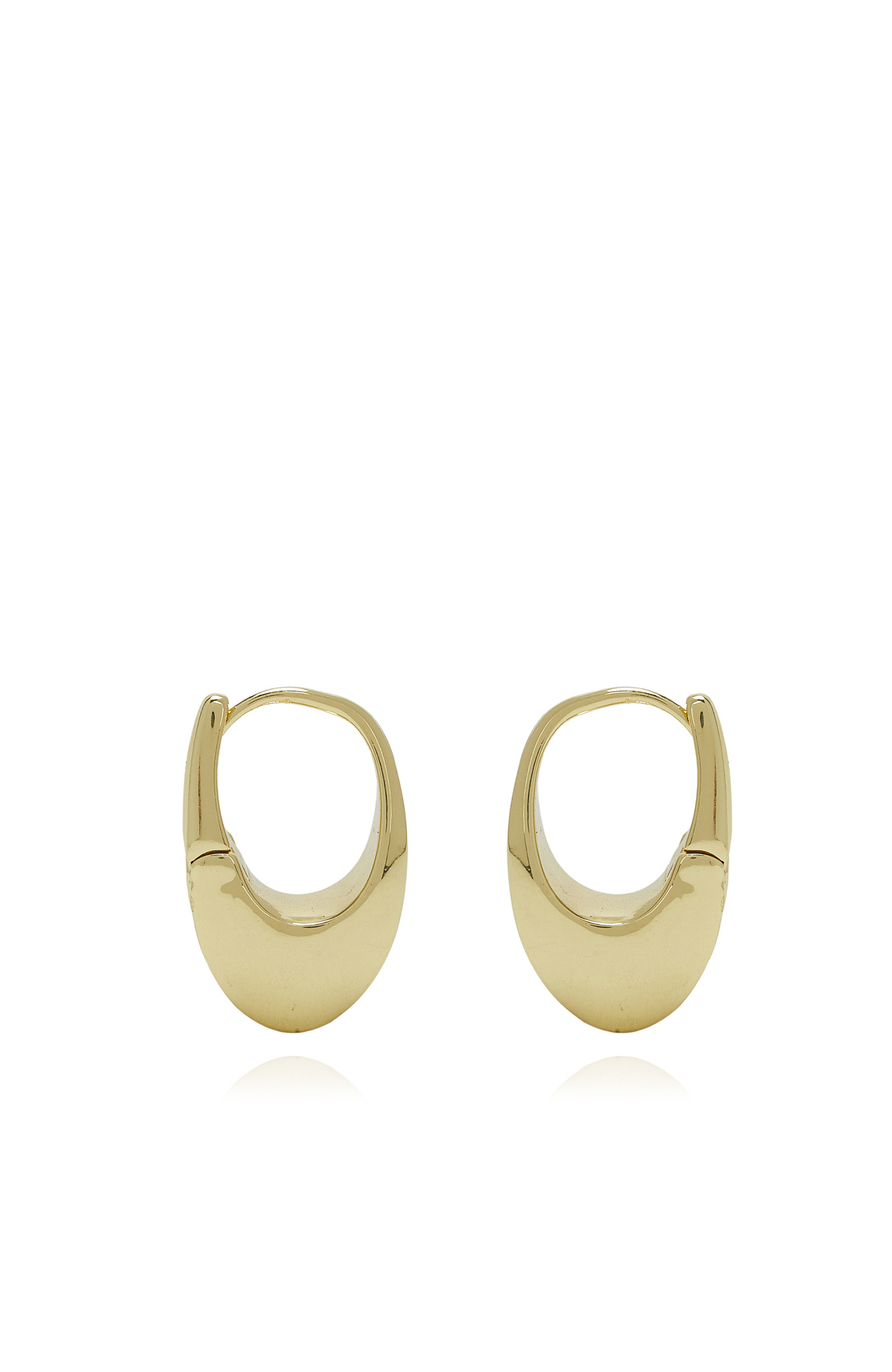 Gold Geometric Form Women's Hoop Earrings