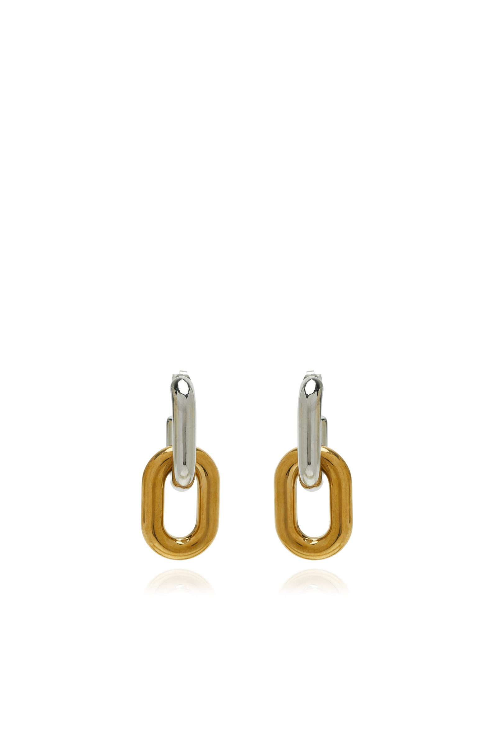 Silver Piece Chain Shaped Women's Earrings