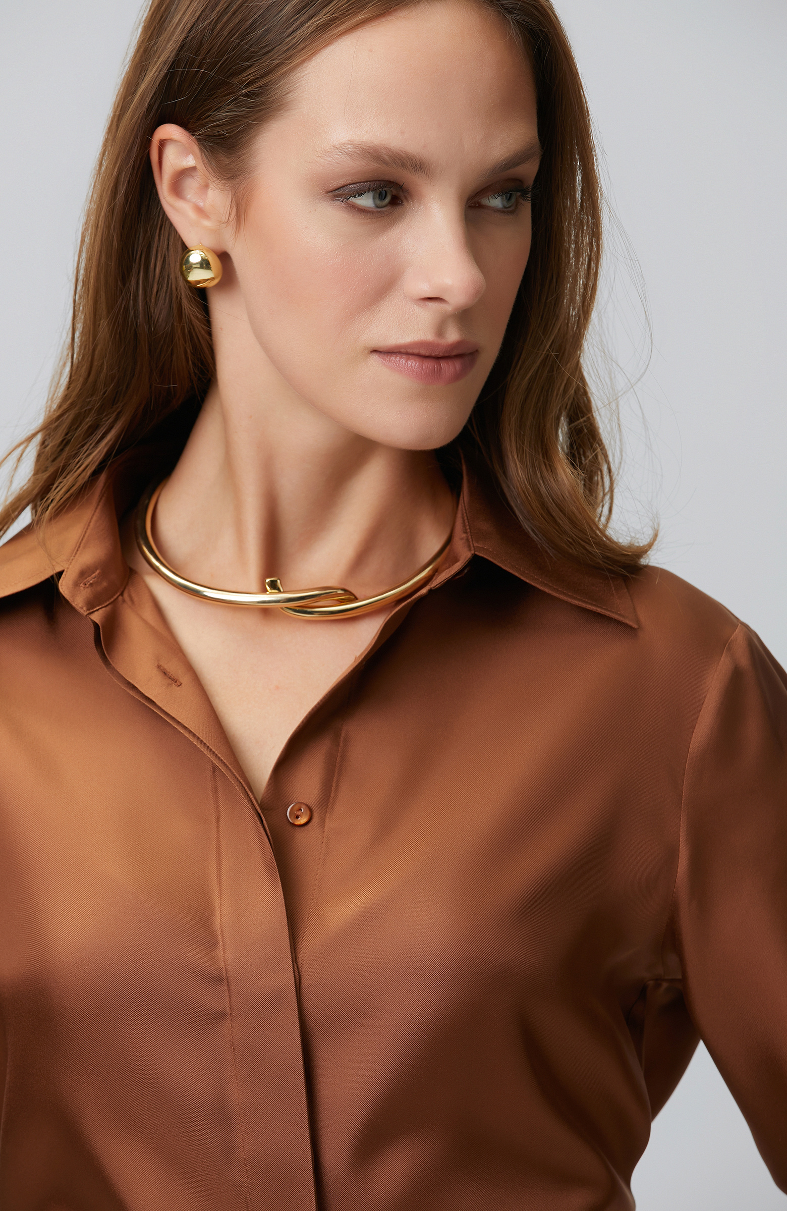 Gold Double Color Women's Choker Necklace