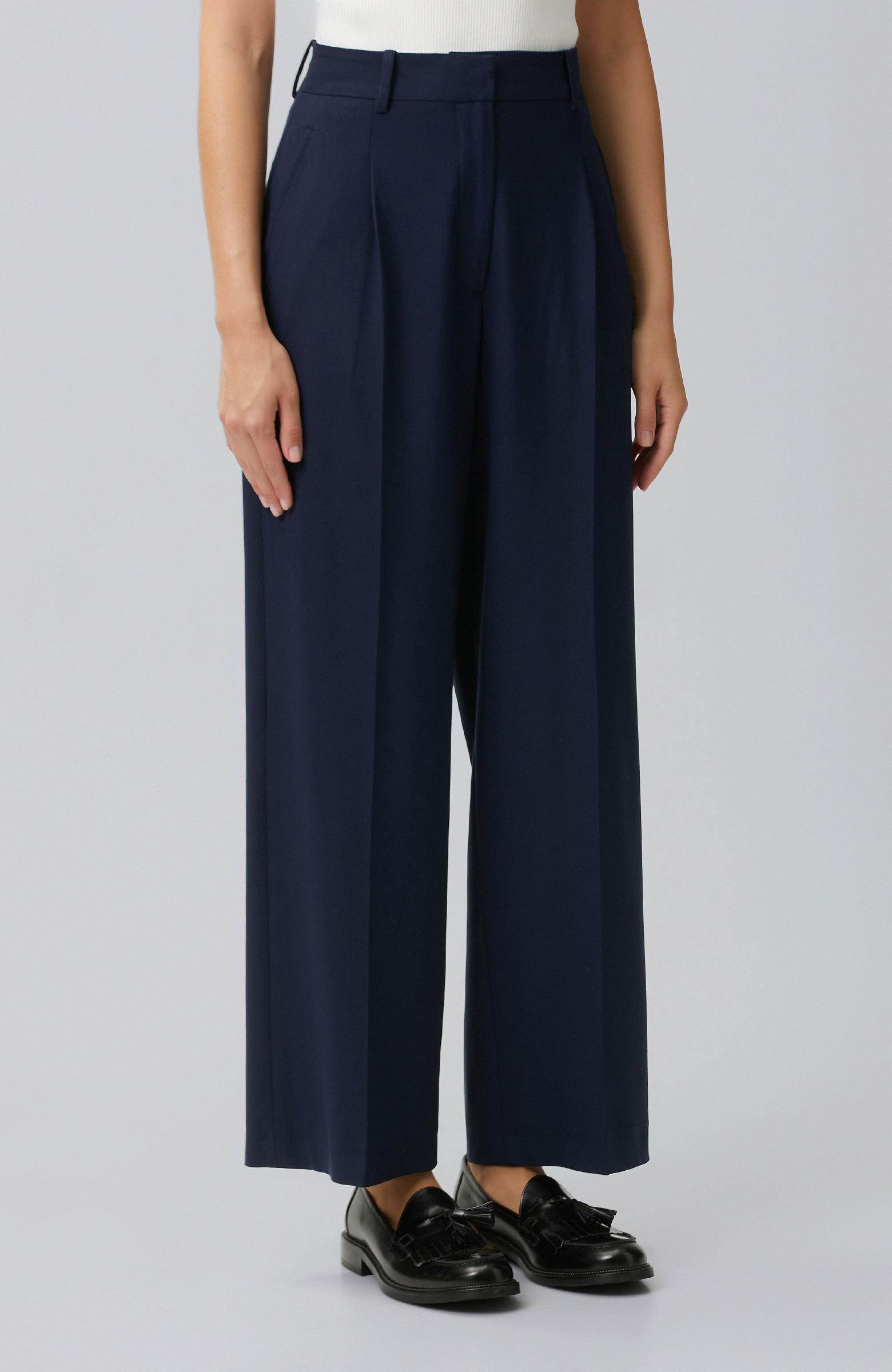 Lacivert Pilili Pantolon