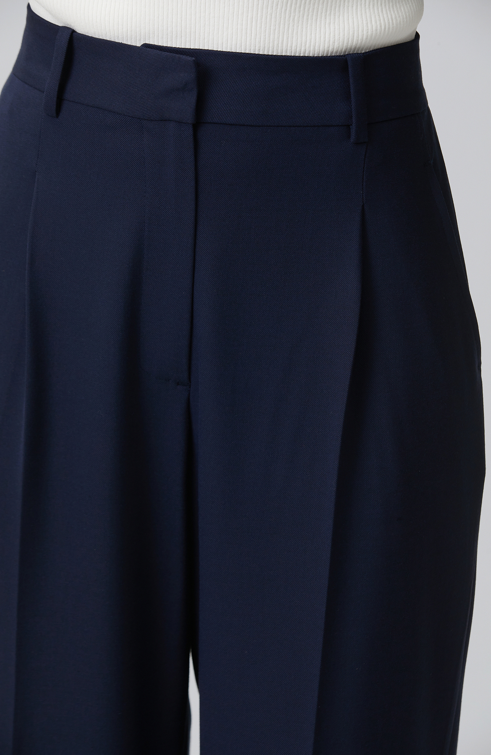 Lacivert Pilili Pantolon