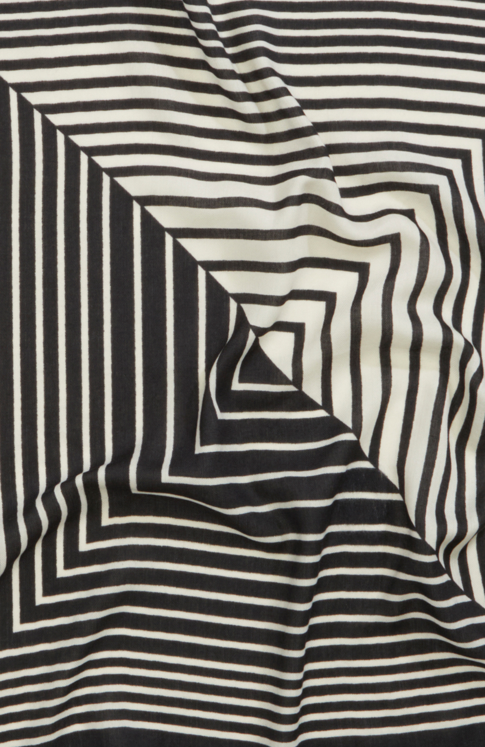 Black and White Line Detailed Women's Scarf