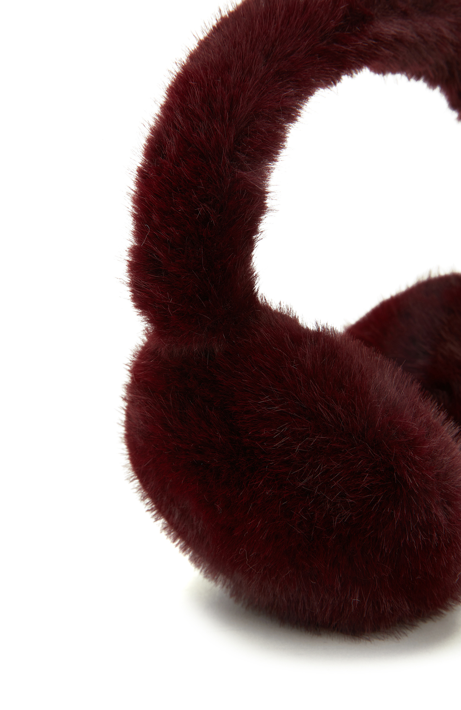 Burgundy Women's Plush Headphones