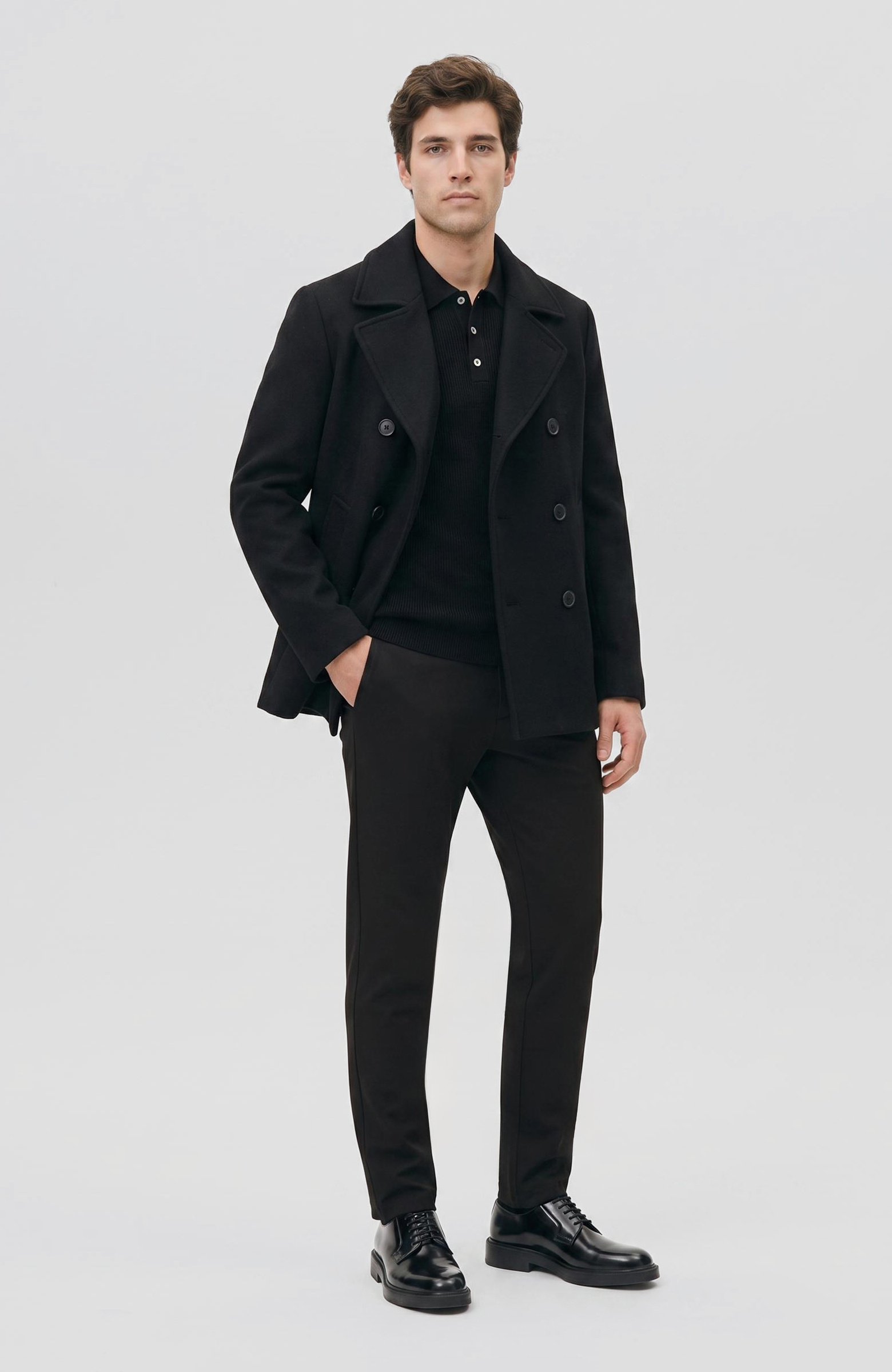 Black Diagonal Trousers