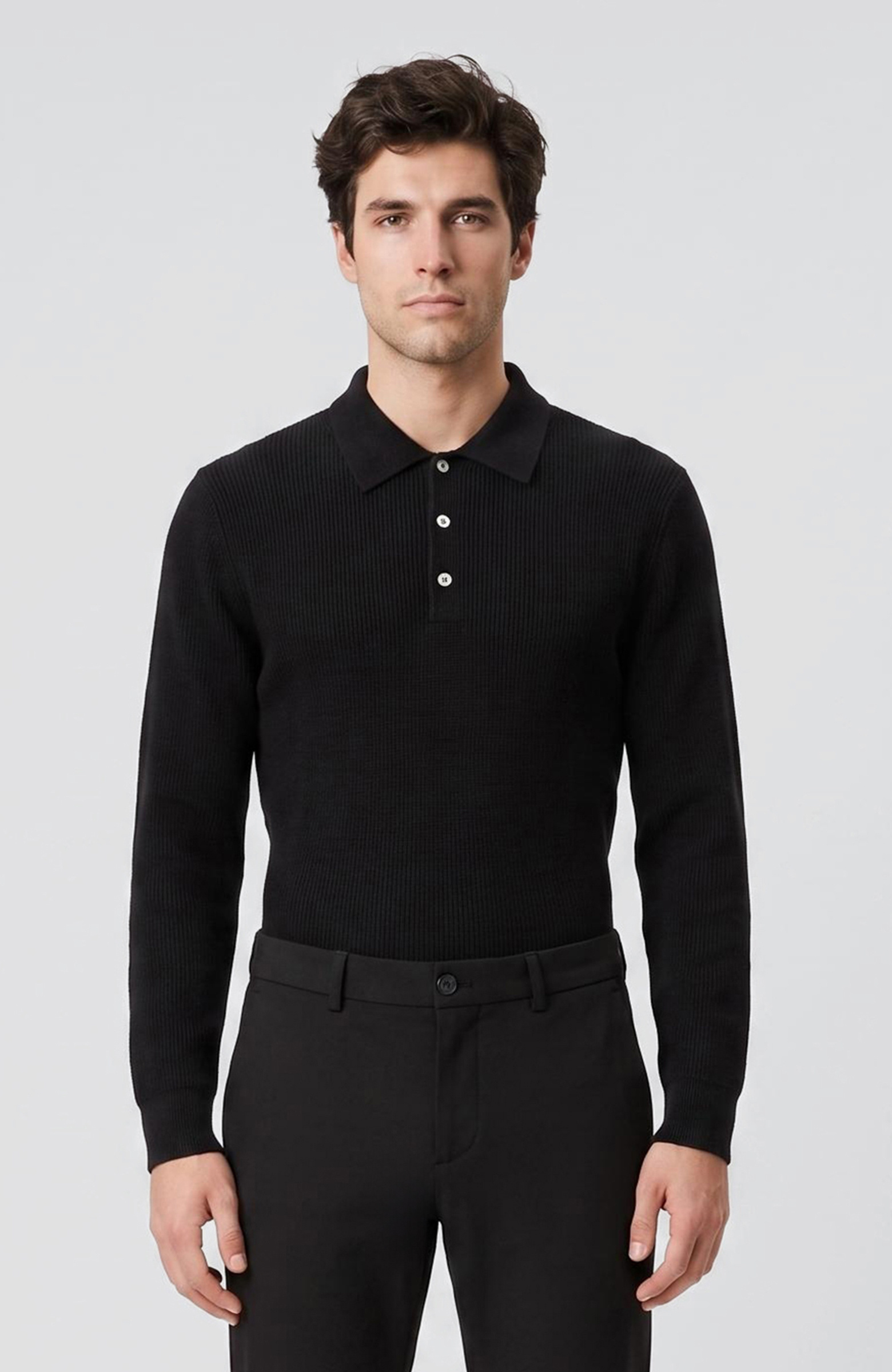 Black Diagonal Trousers