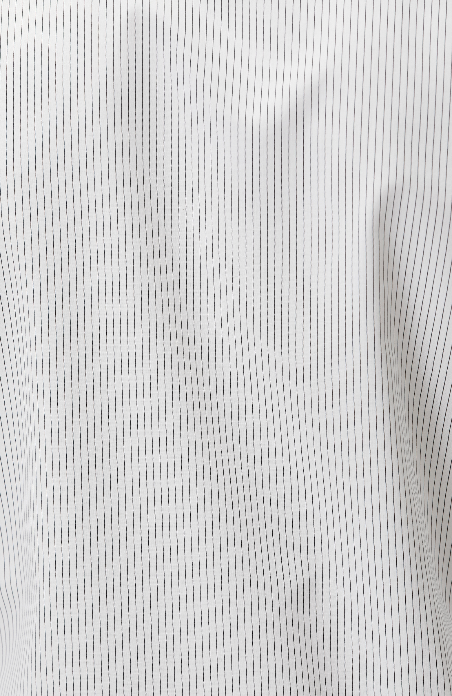 Slim Fit Beyaz Non-iron Çizgi Desenli Gömlek