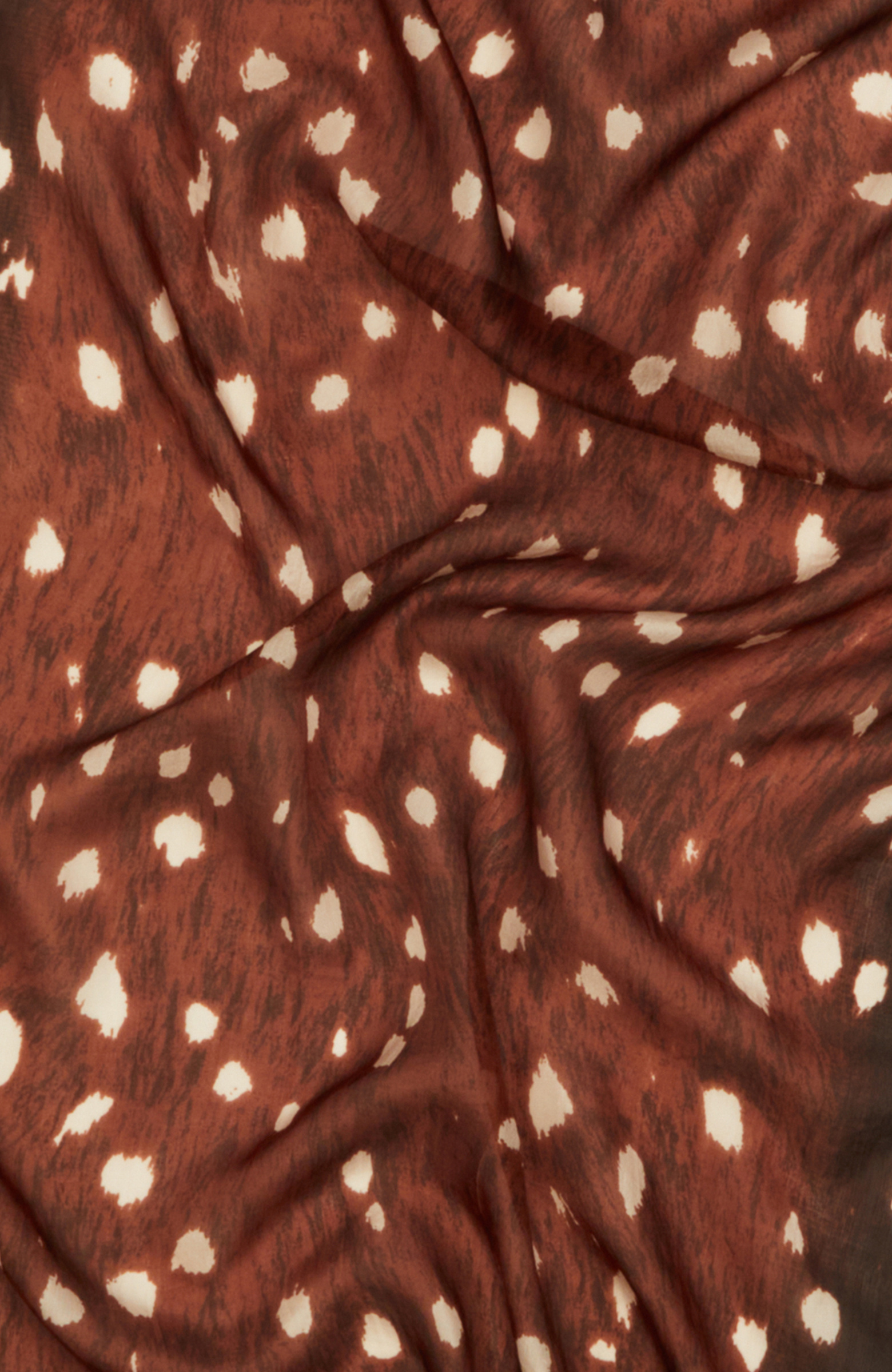 Brown Leopard Print Women's Silk Shawl