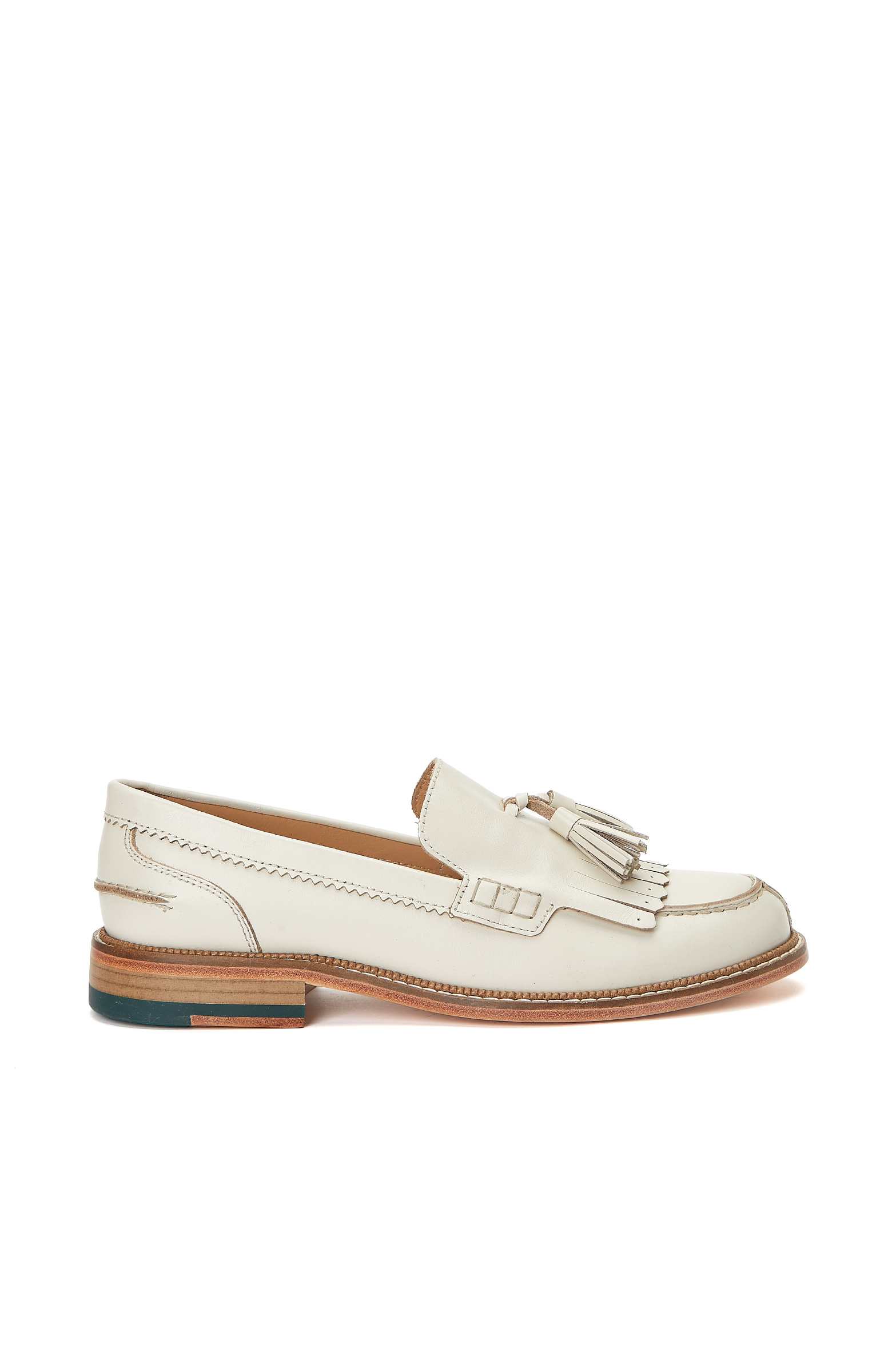 Off White Tassel Women's Leather Loafer