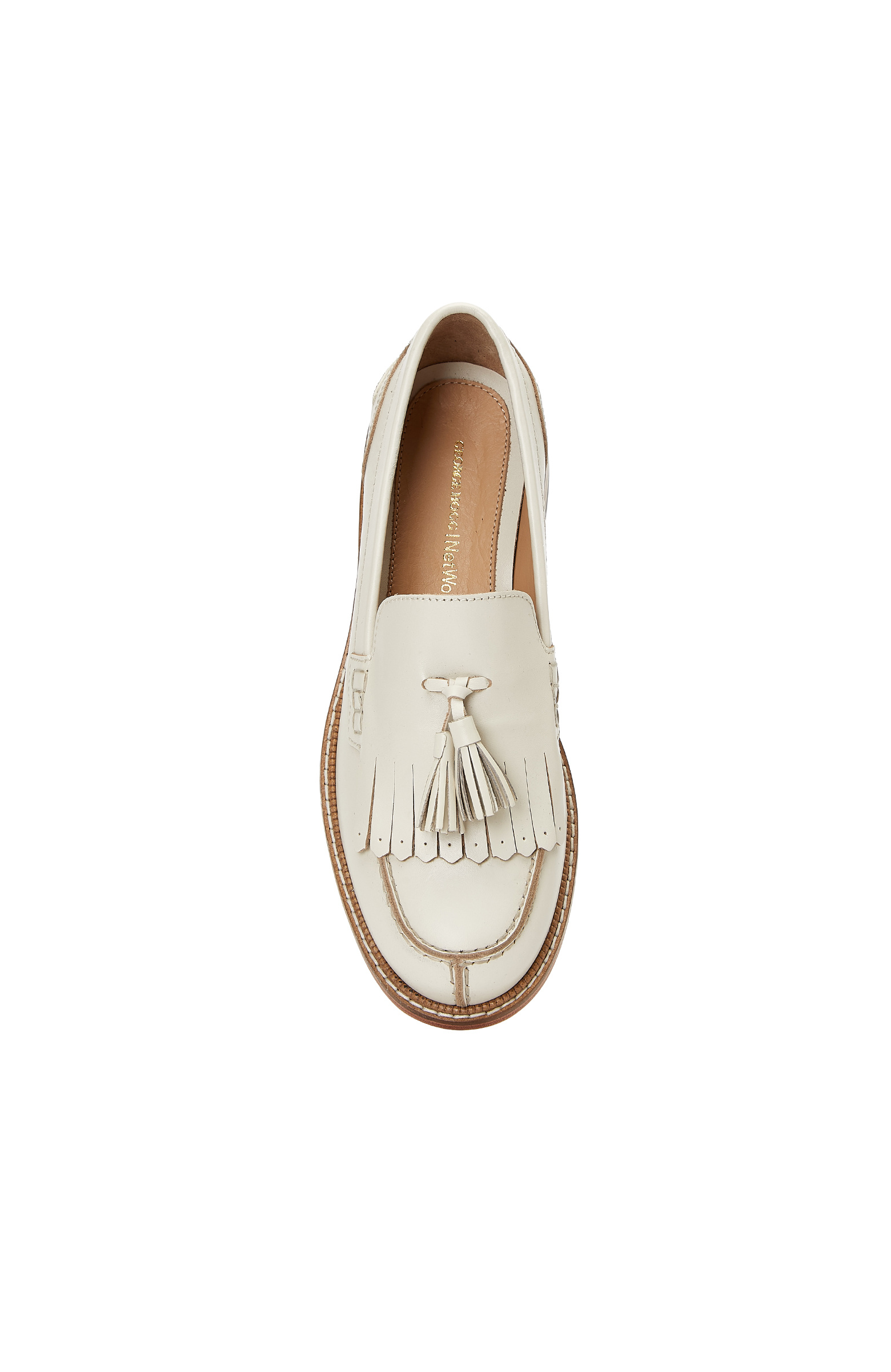 Off White Tassel Women's Leather Loafer