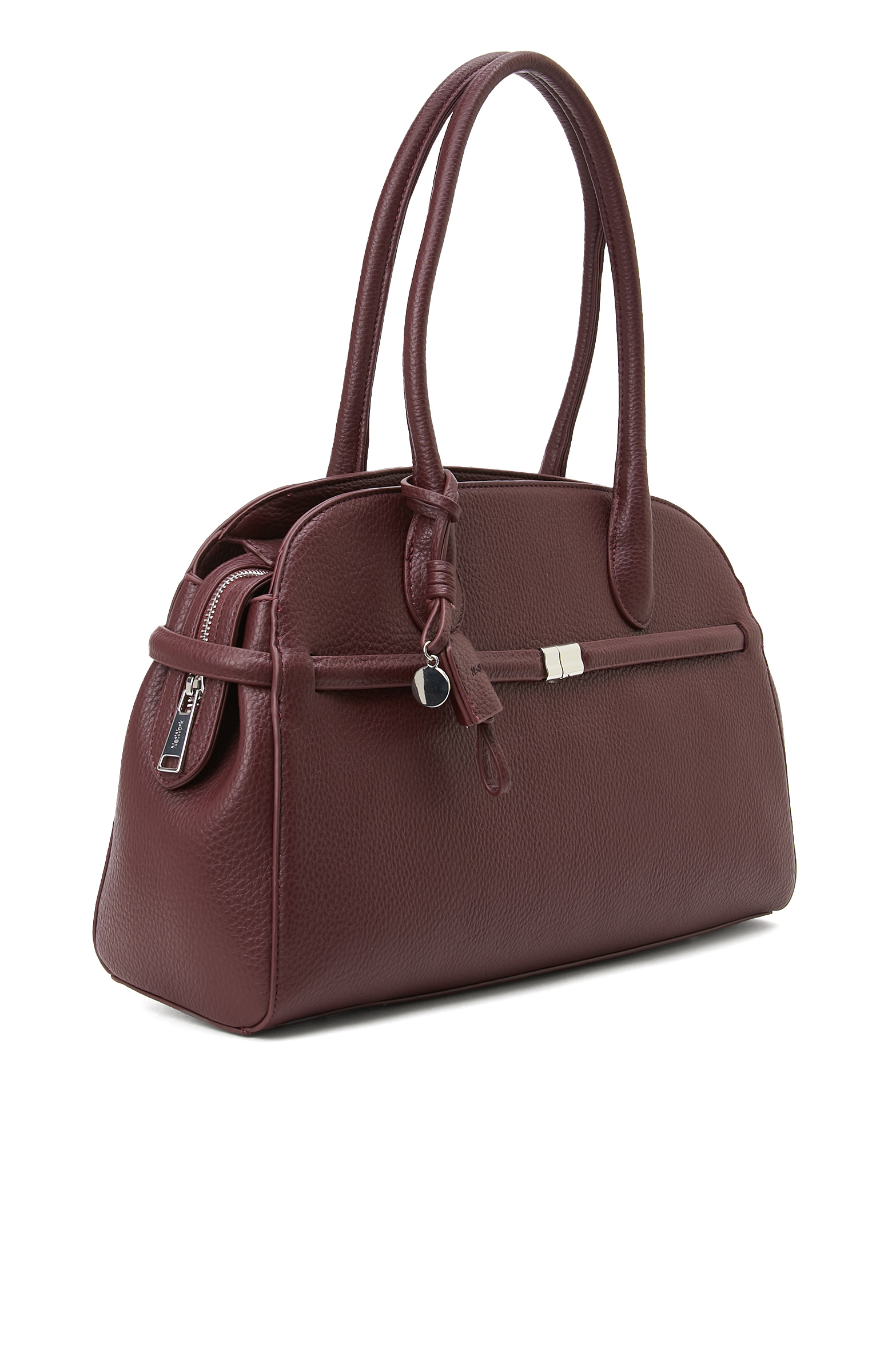 Burgundy Women's Faux Leather Shoulder Bag