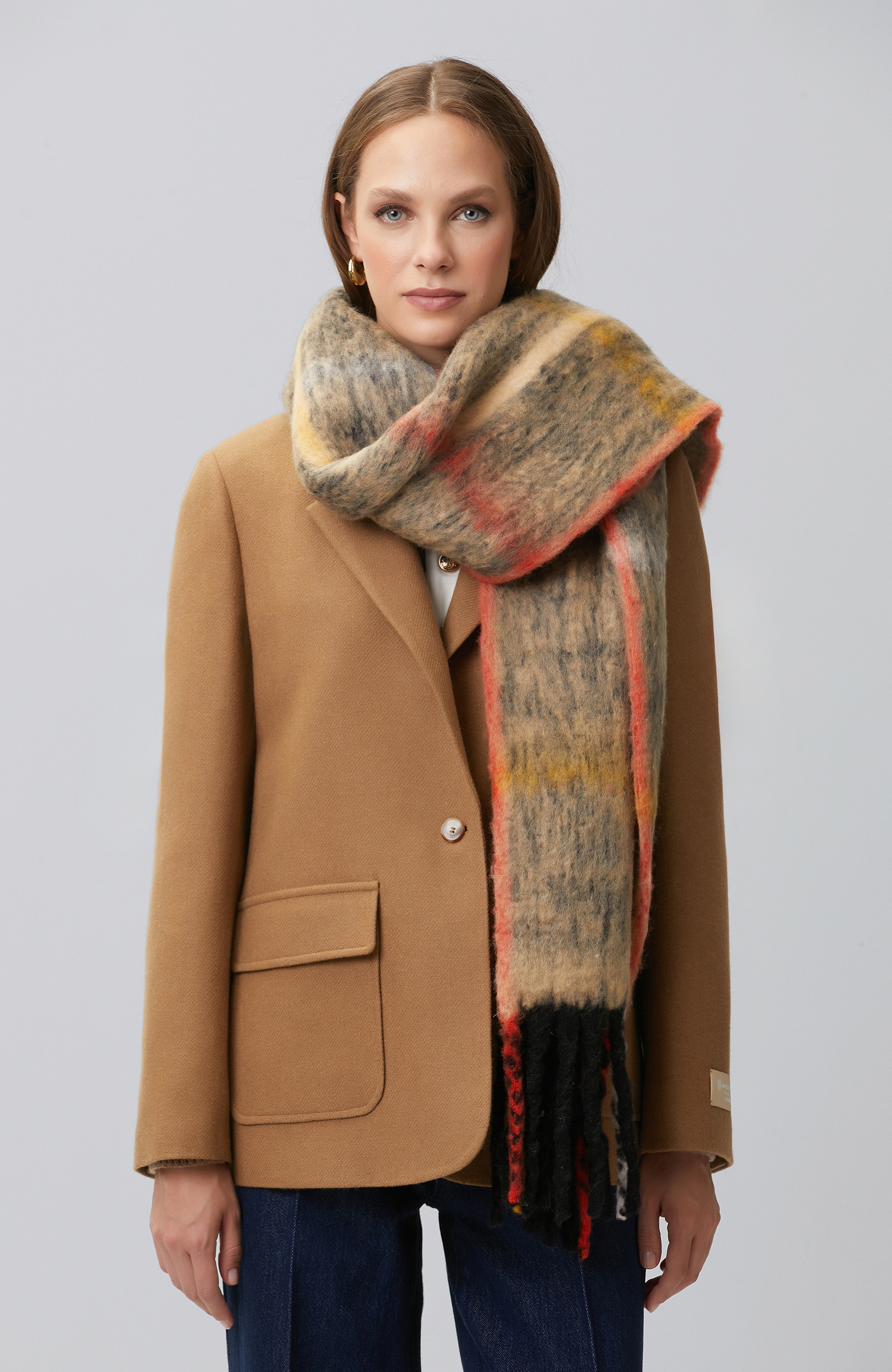 Colorblocked Women's Thick Scarf