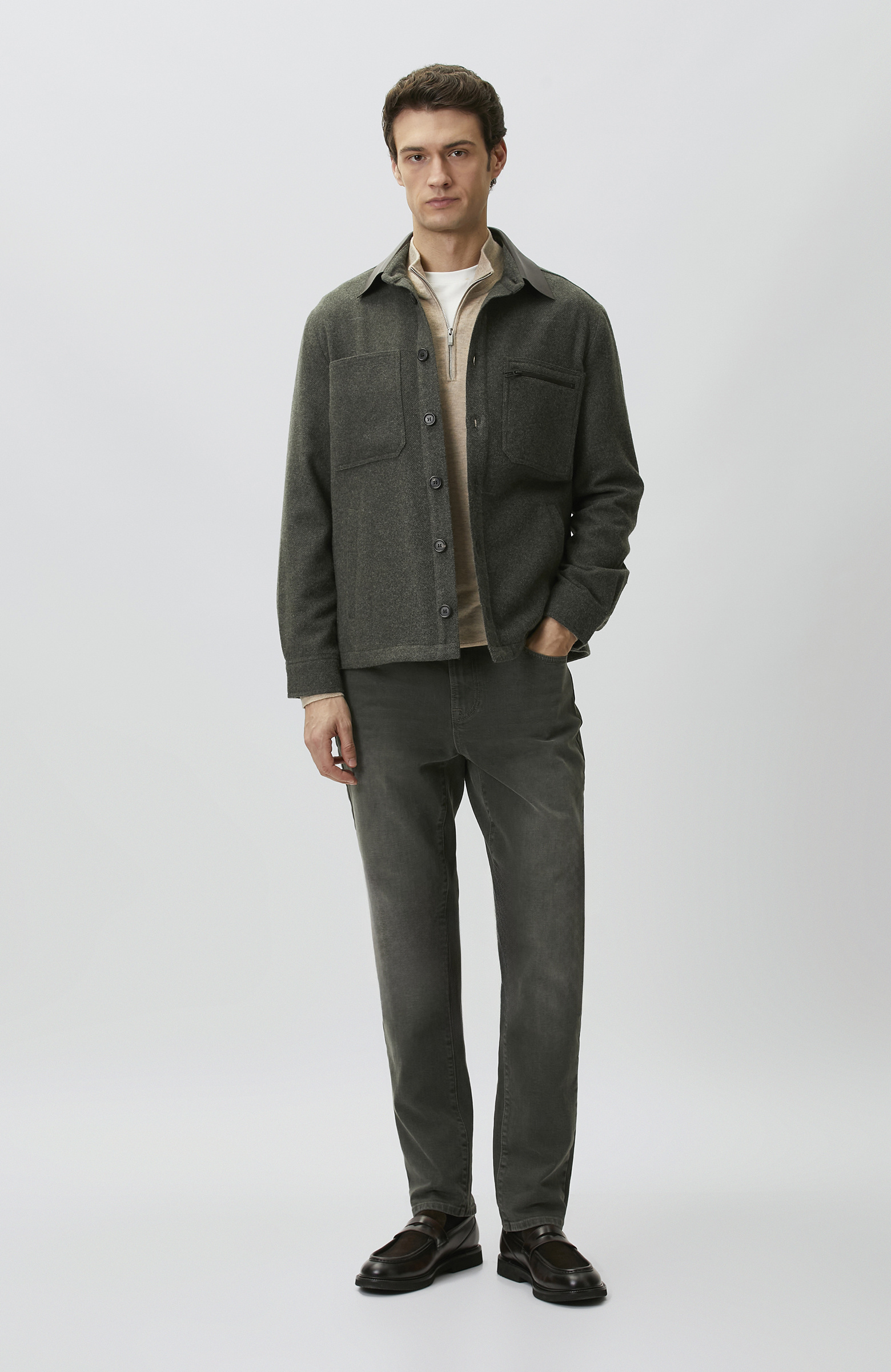 Haki Slim Fit Denim Pantolon