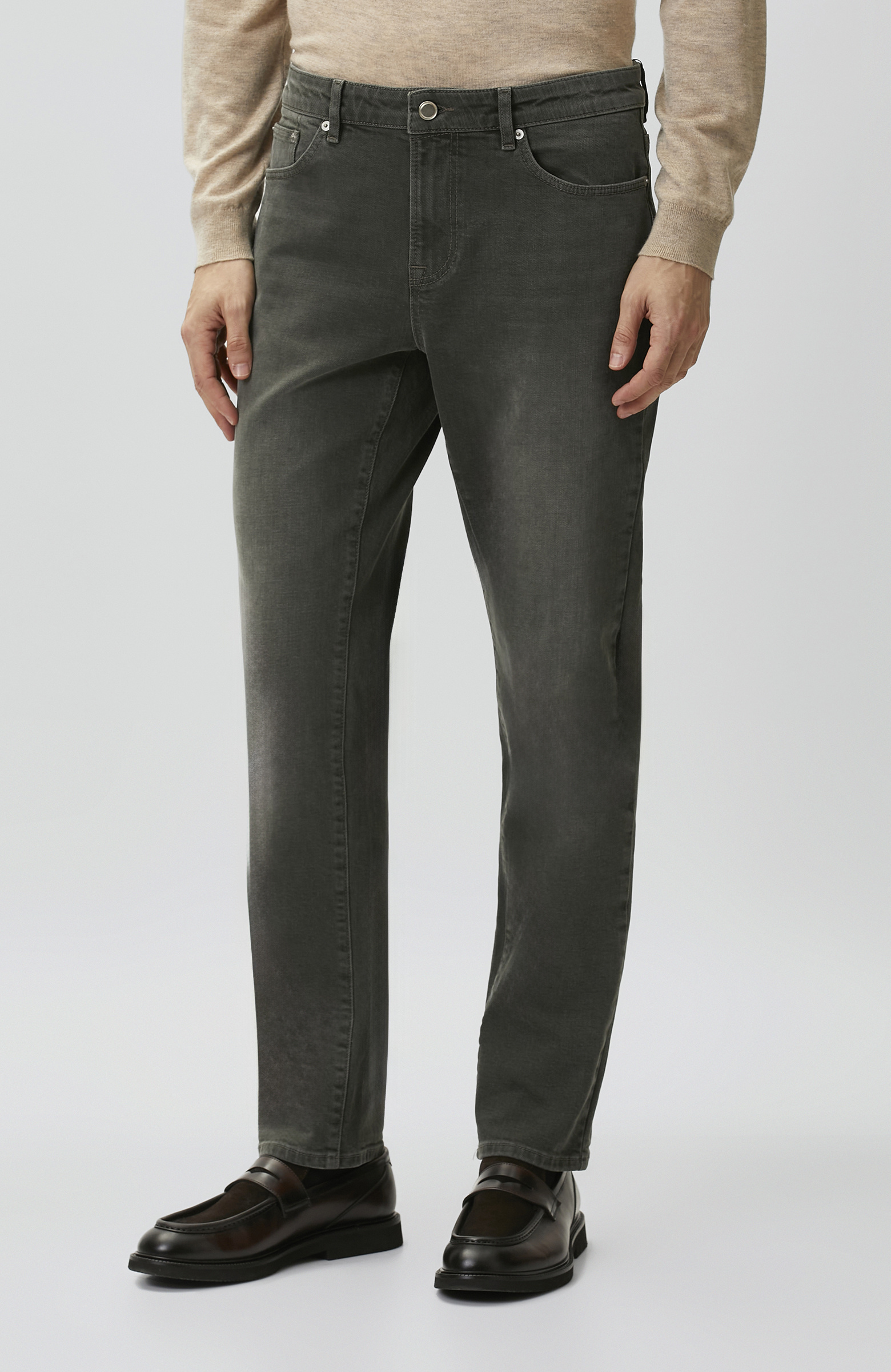 Haki Slim Fit Denim Pantolon