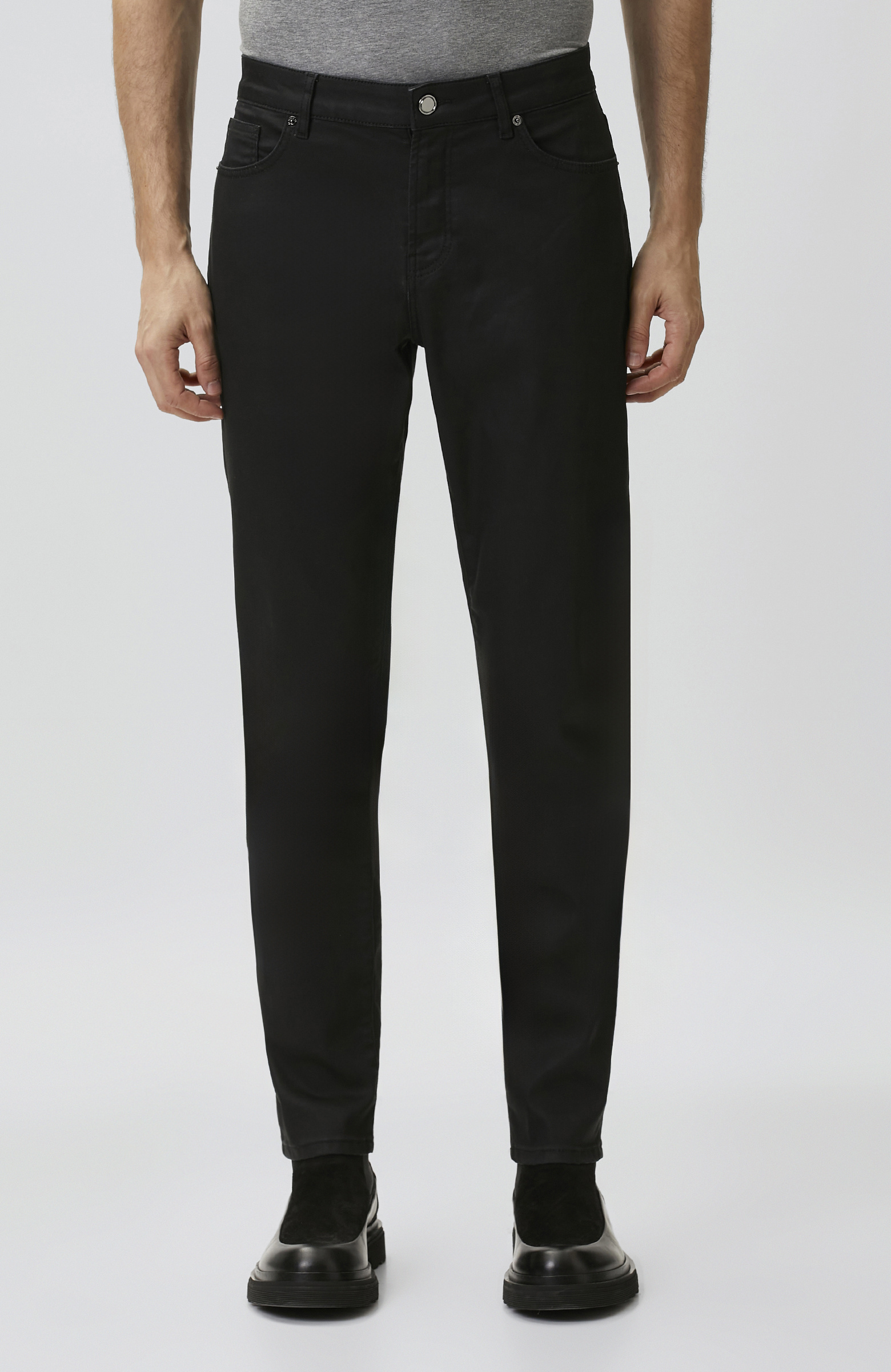 Siyah Kaplamalı Denim Pantolon