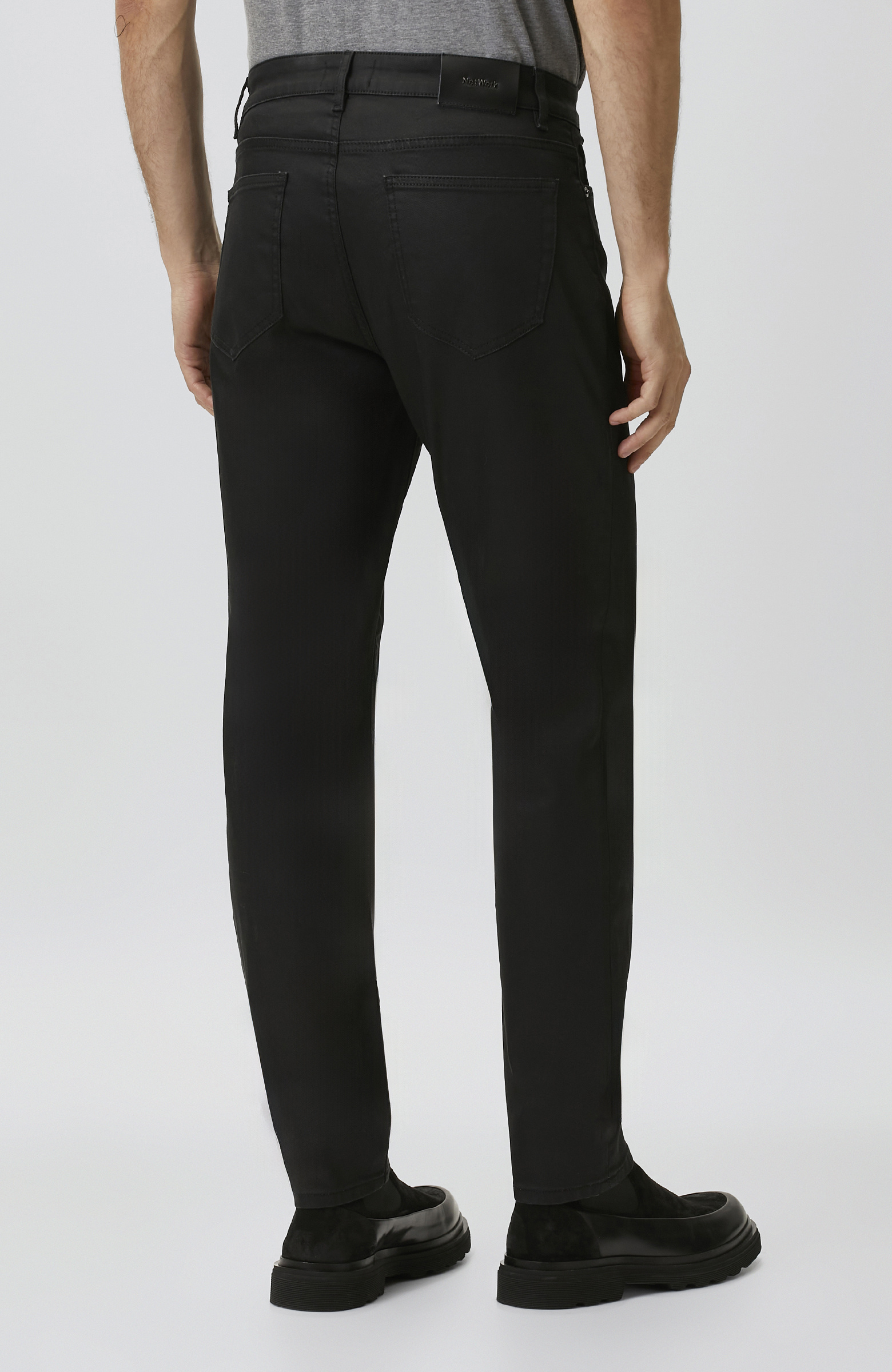 Siyah Kaplamalı Denim Pantolon