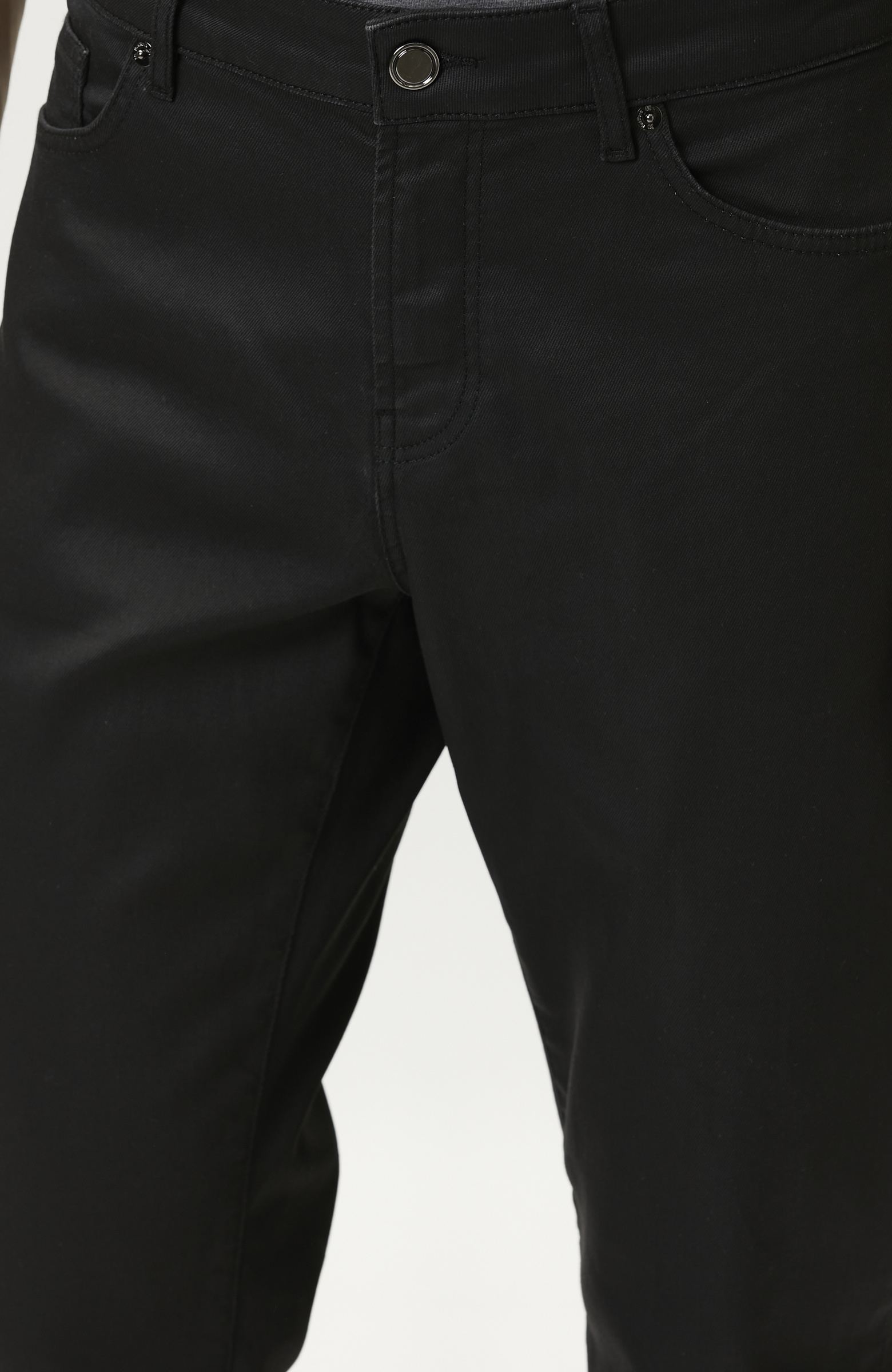 Siyah Kaplamalı Denim Pantolon